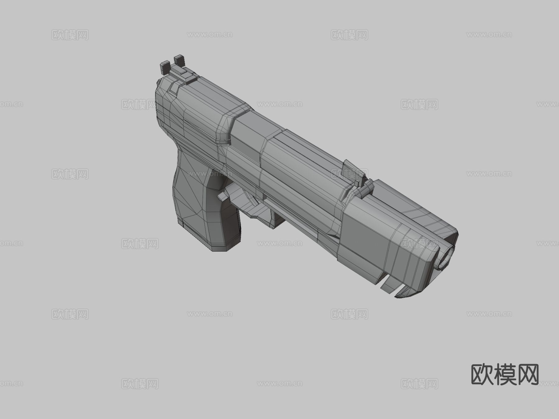 mm手枪su模型下载（渲染图1）