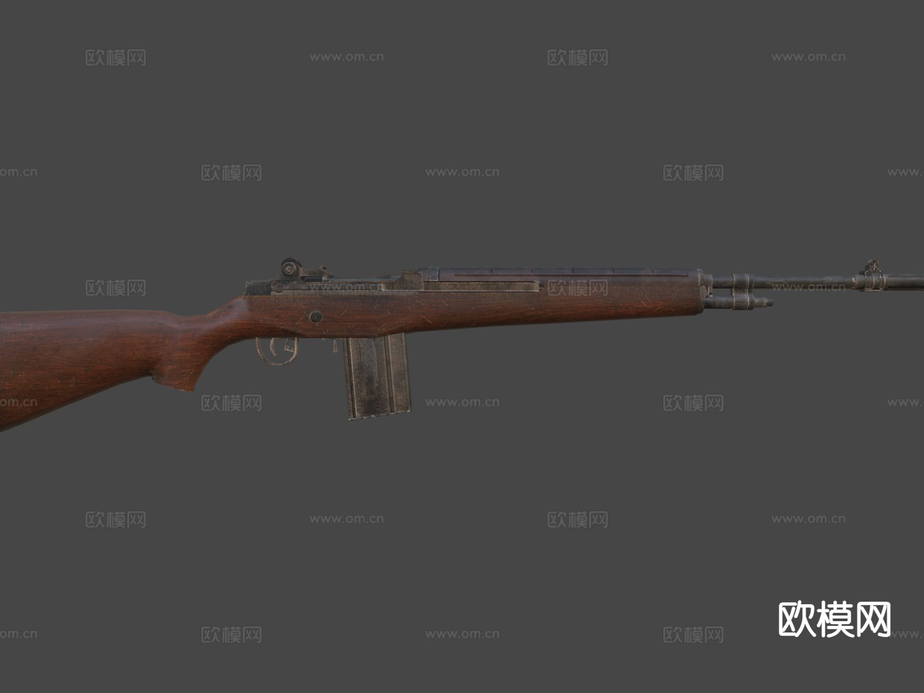 M-14步枪su模型下载（渲染图5）