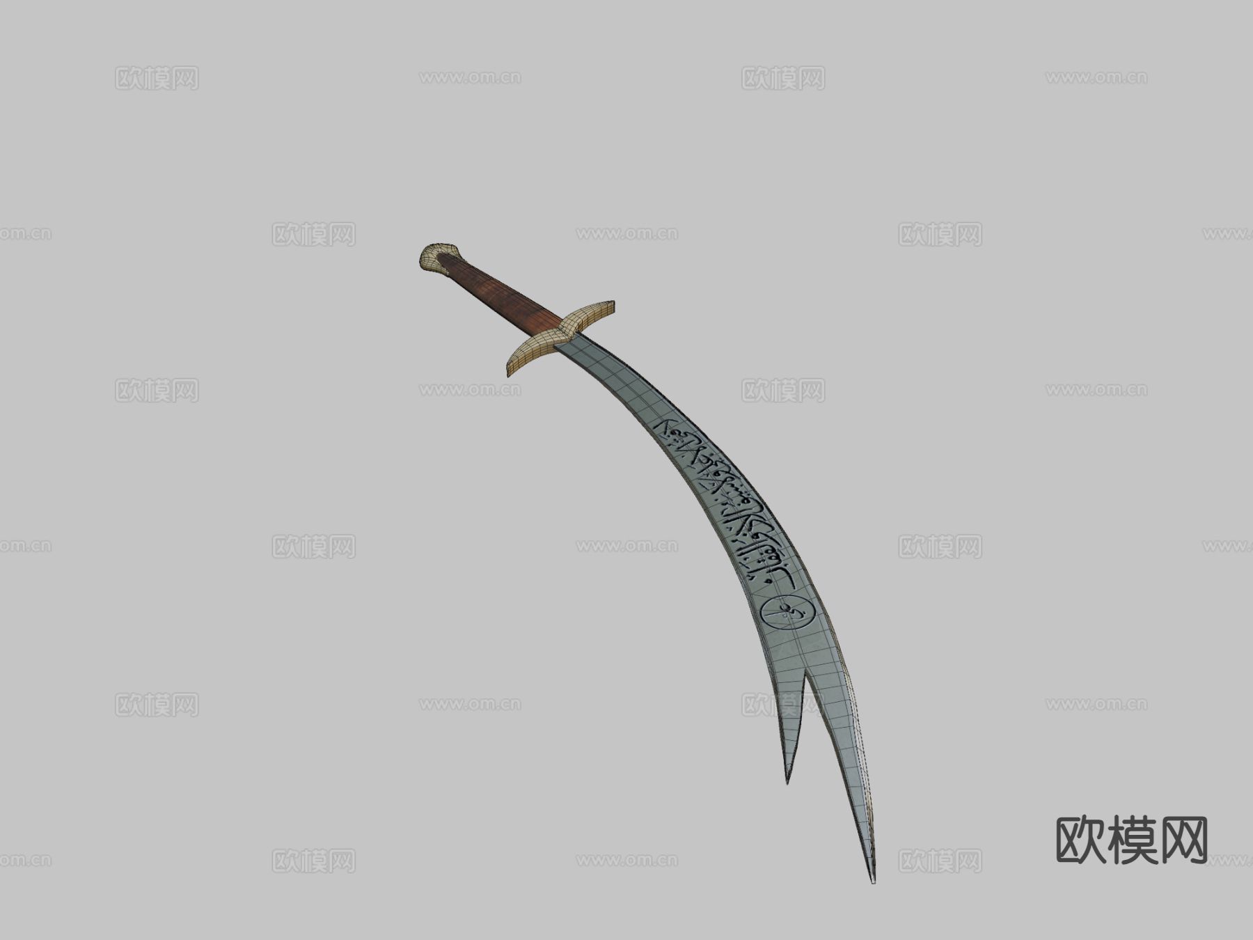 祖尔菲卡尔剑su模型下载（渲染图4）