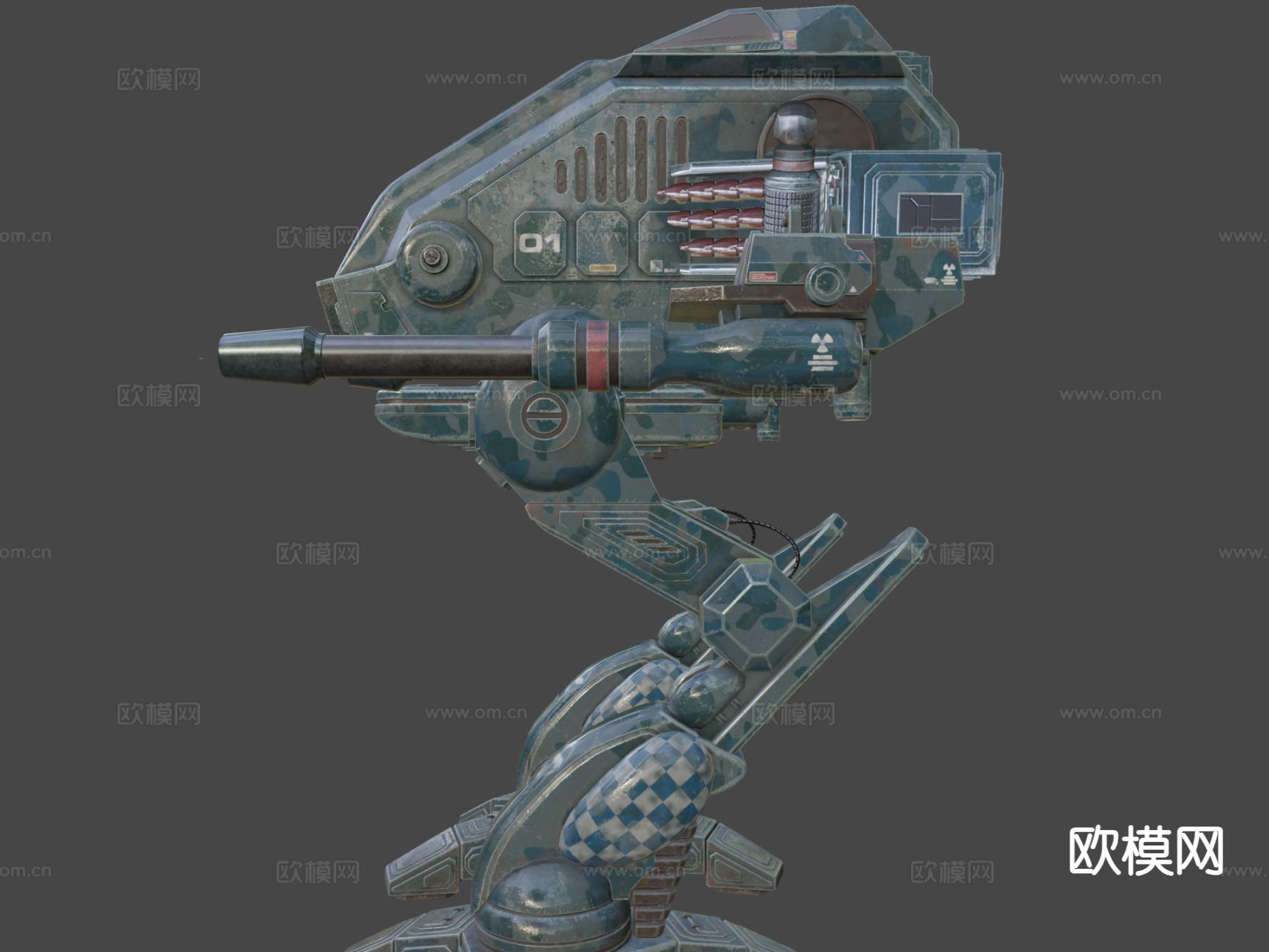 战斗机甲su模型下载（渲染图5）