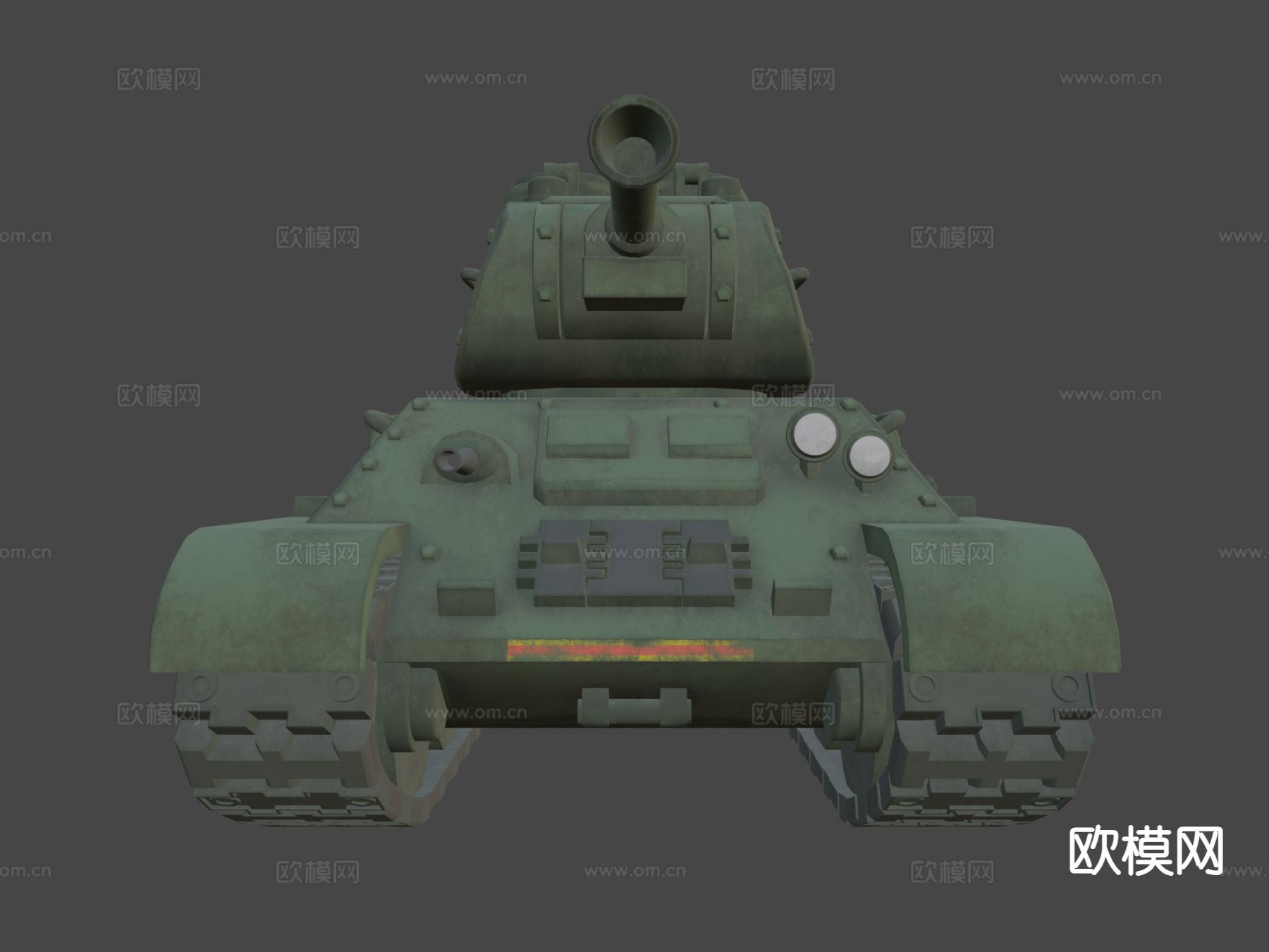卡通风格坦克su模型下载（渲染图6）