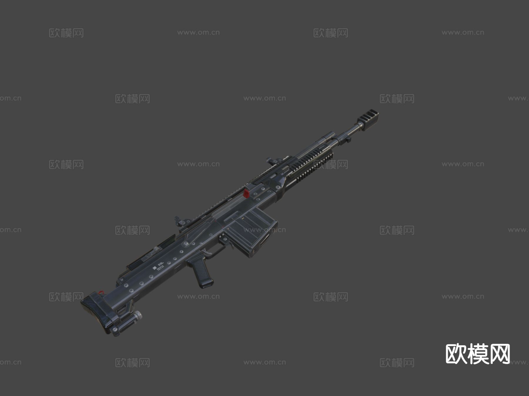 AK-50反器材步枪su模型下载（渲染图6）