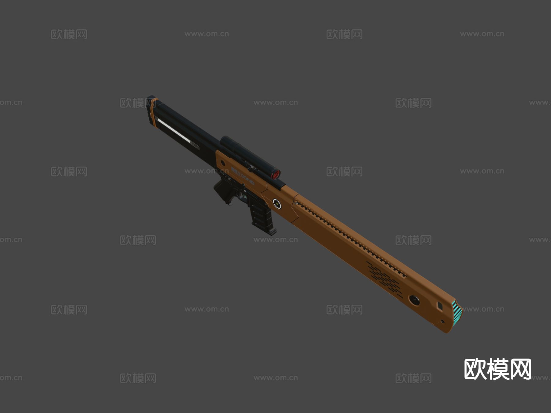 科幻枪 枪支 枪械su模型下载（渲染图6）