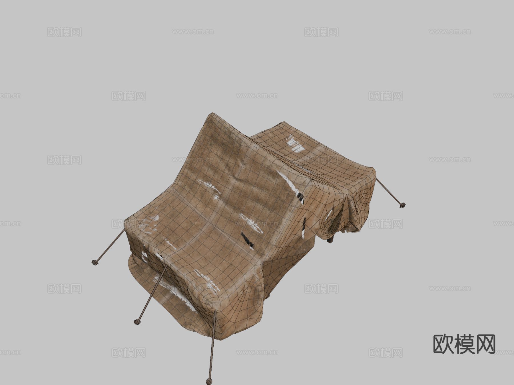 中世纪帐篷su模型下载（渲染图3）