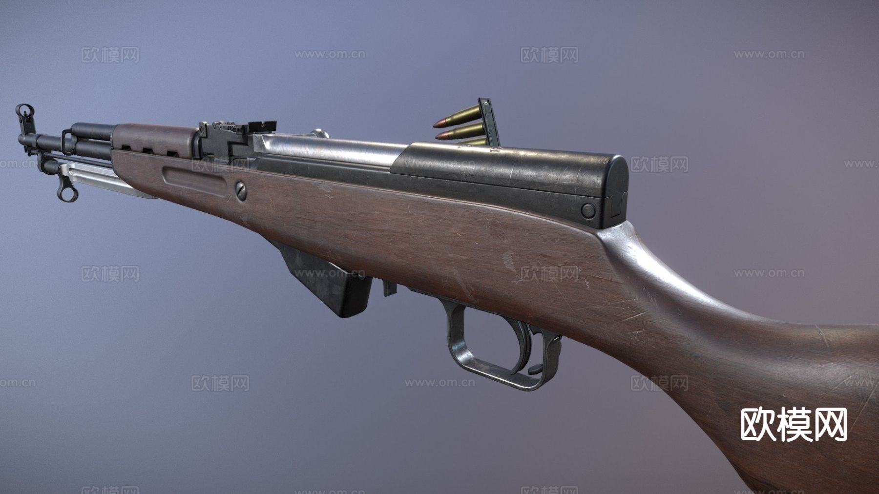 俄罗斯SKS步枪su模型下载（渲染图2）