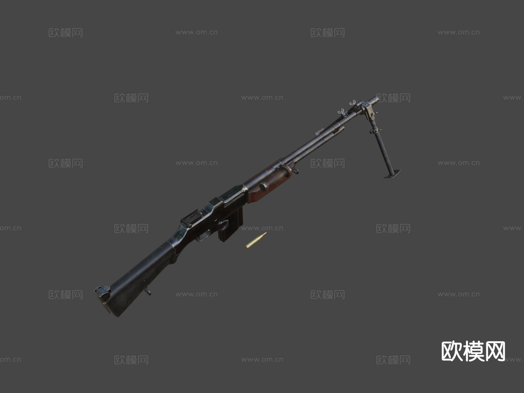 轻机枪 枪支 枪械su模型下载（渲染图5）