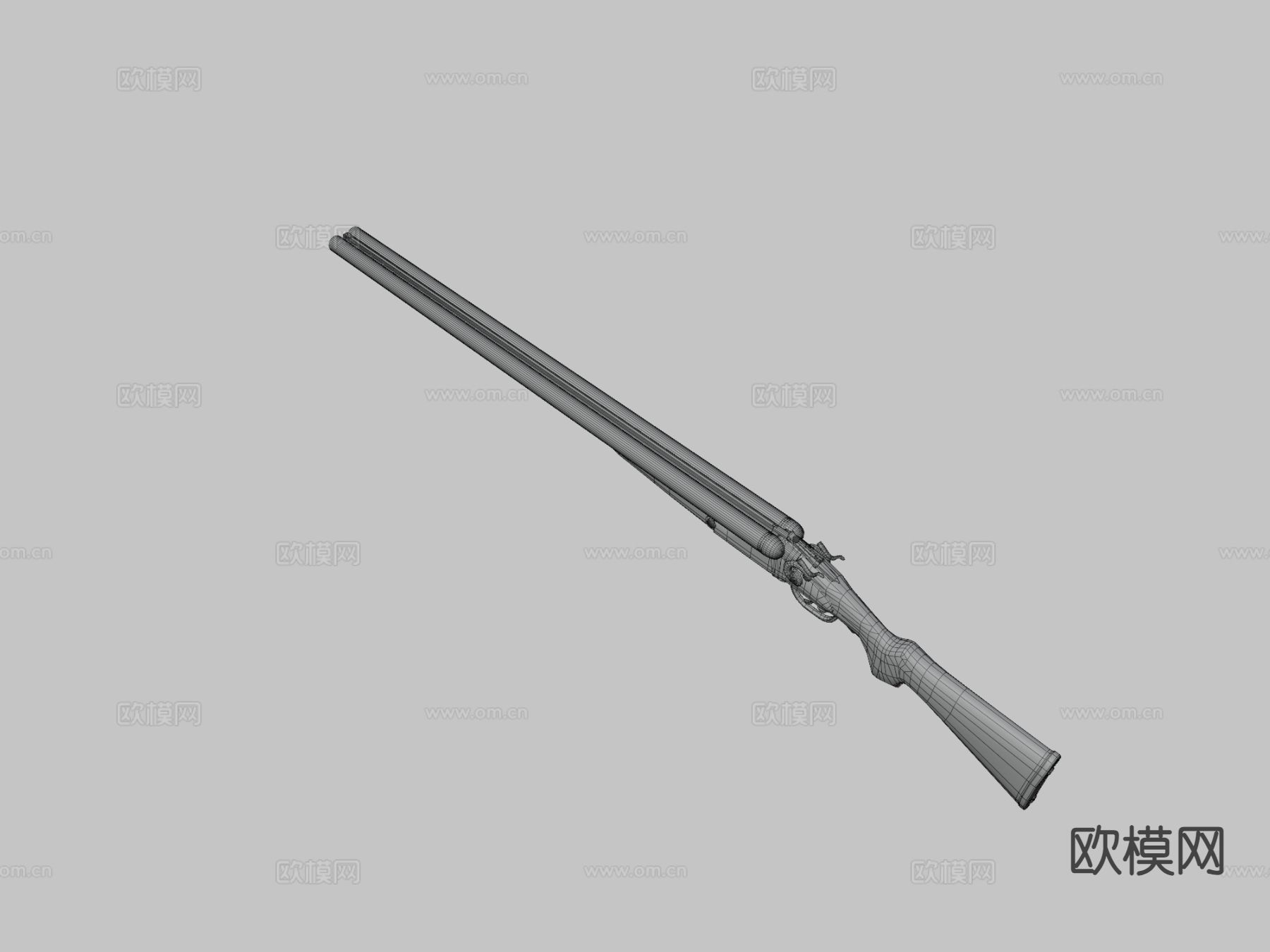 双管霰弹枪 枪支 枪械su模型下载（渲染图3）