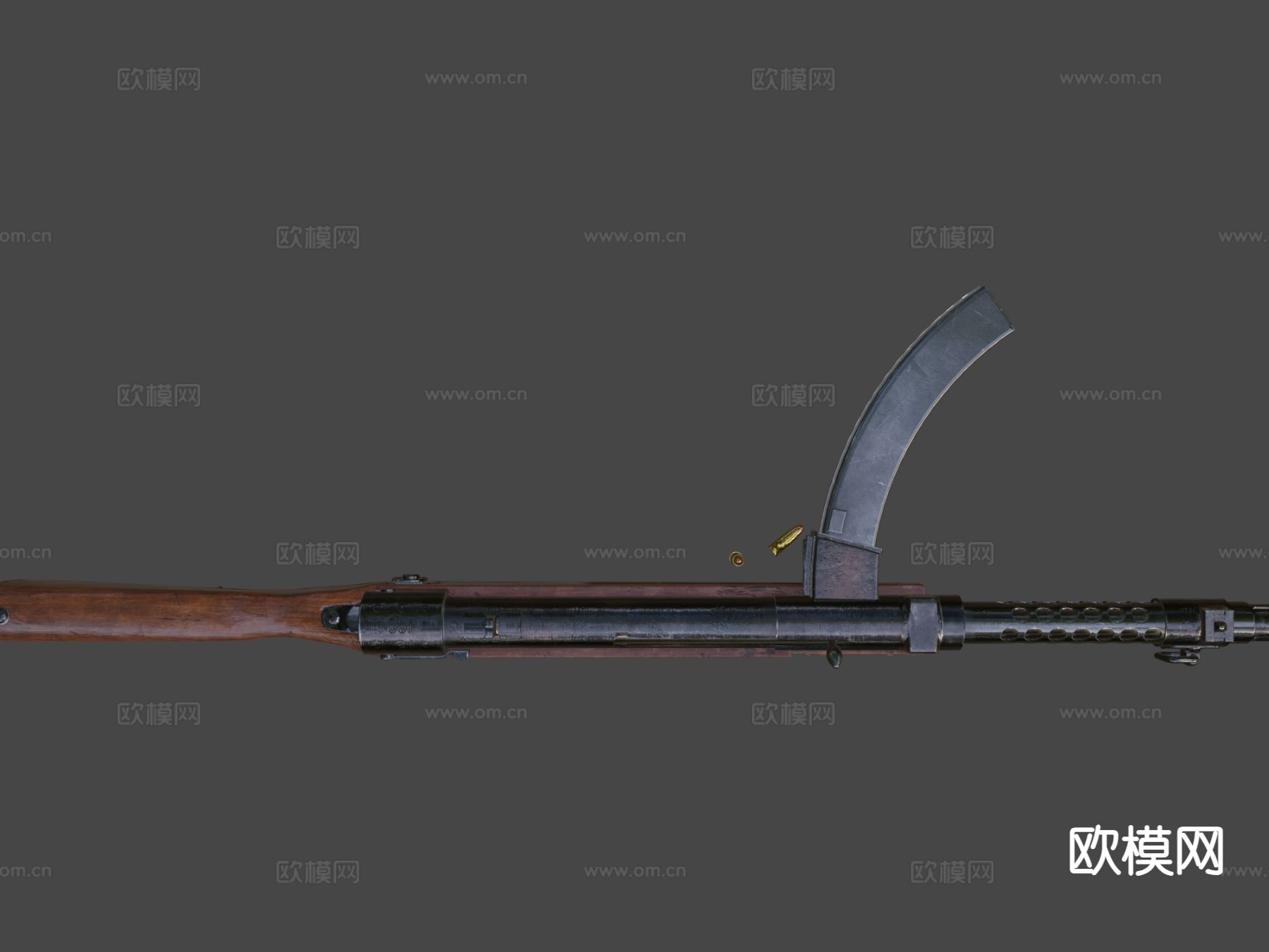 型冲锋枪su模型下载（渲染图7）