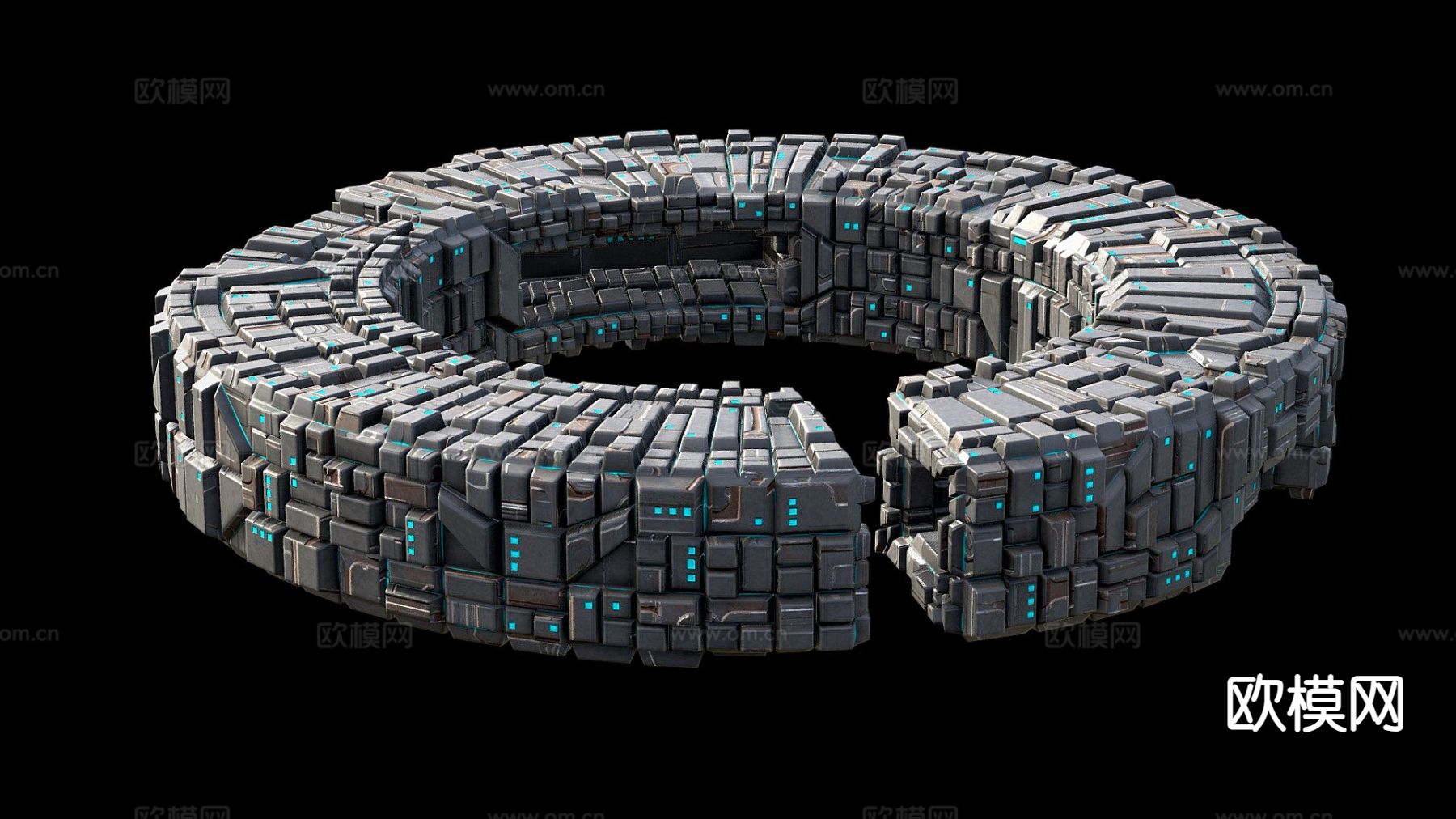 工业设备 太空站su模型下载（渲染图2）