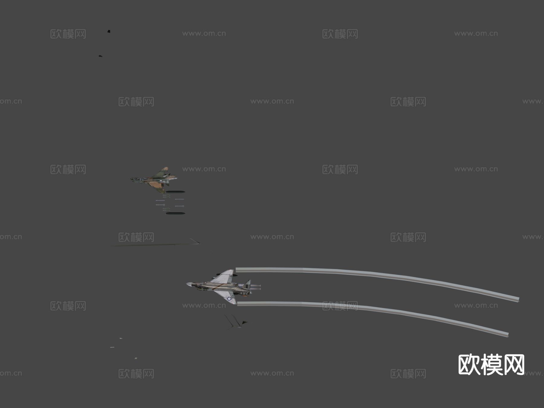 魅影战斗机 轰炸机su模型下载（渲染图5）