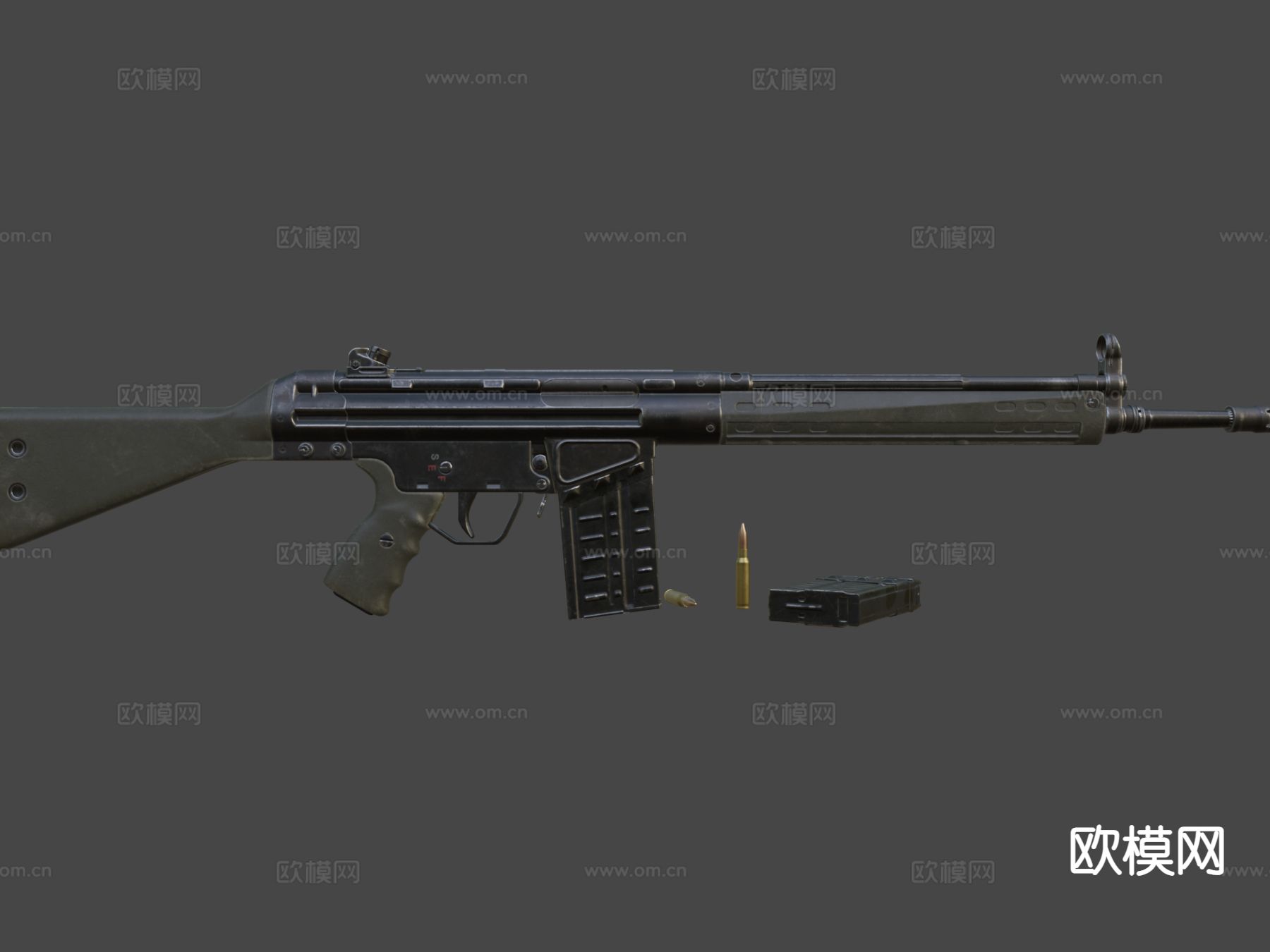 G3A3步枪su模型下载（渲染图6）