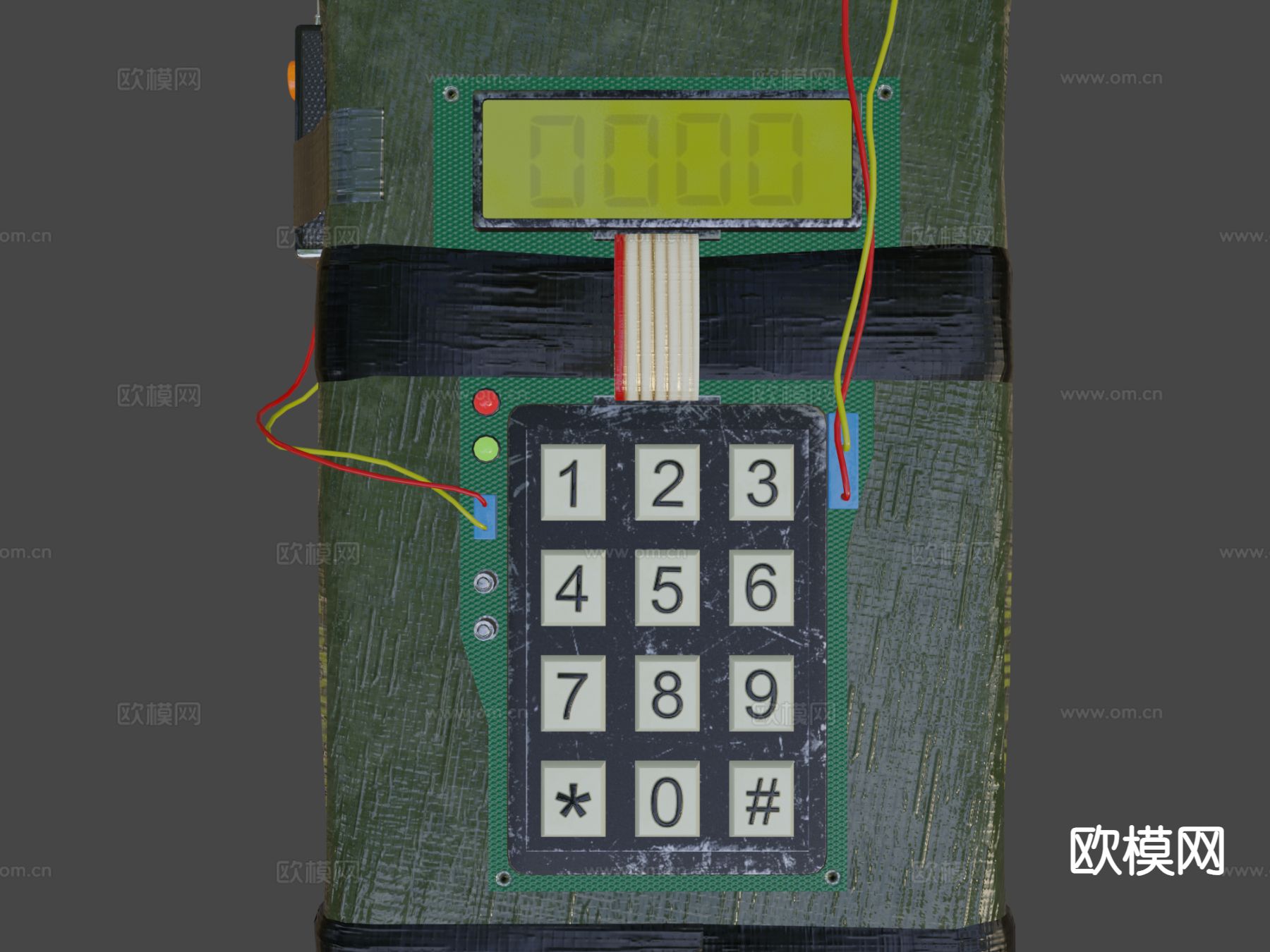 定时炸弹 武器su模型下载（渲染图7）