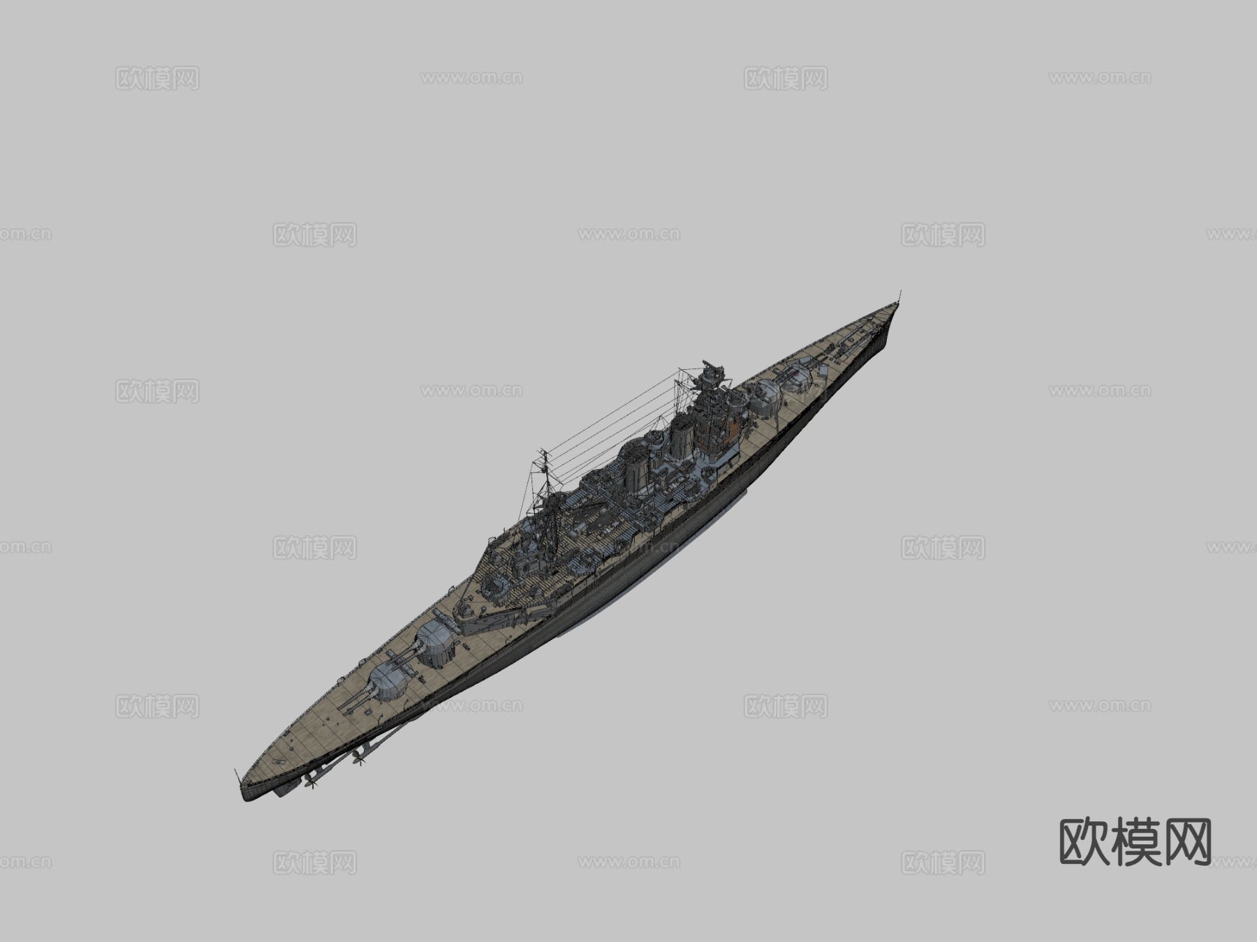 船巡逻舰su模型下载（渲染图3）