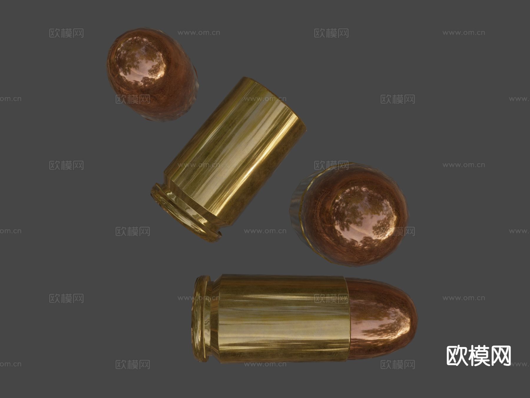 9x19mm弹药 子弹su模型下载（渲染图7）