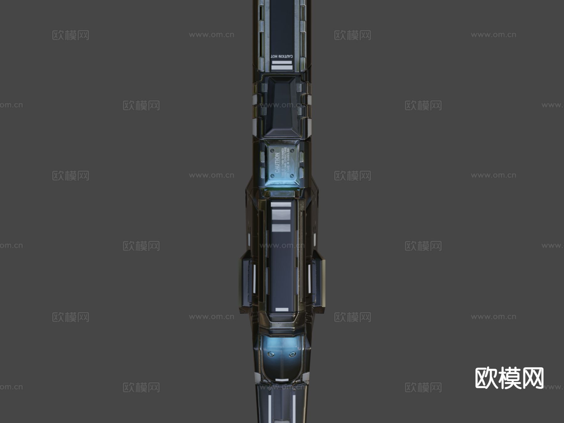 科幻突击枪su模型下载（渲染图6）