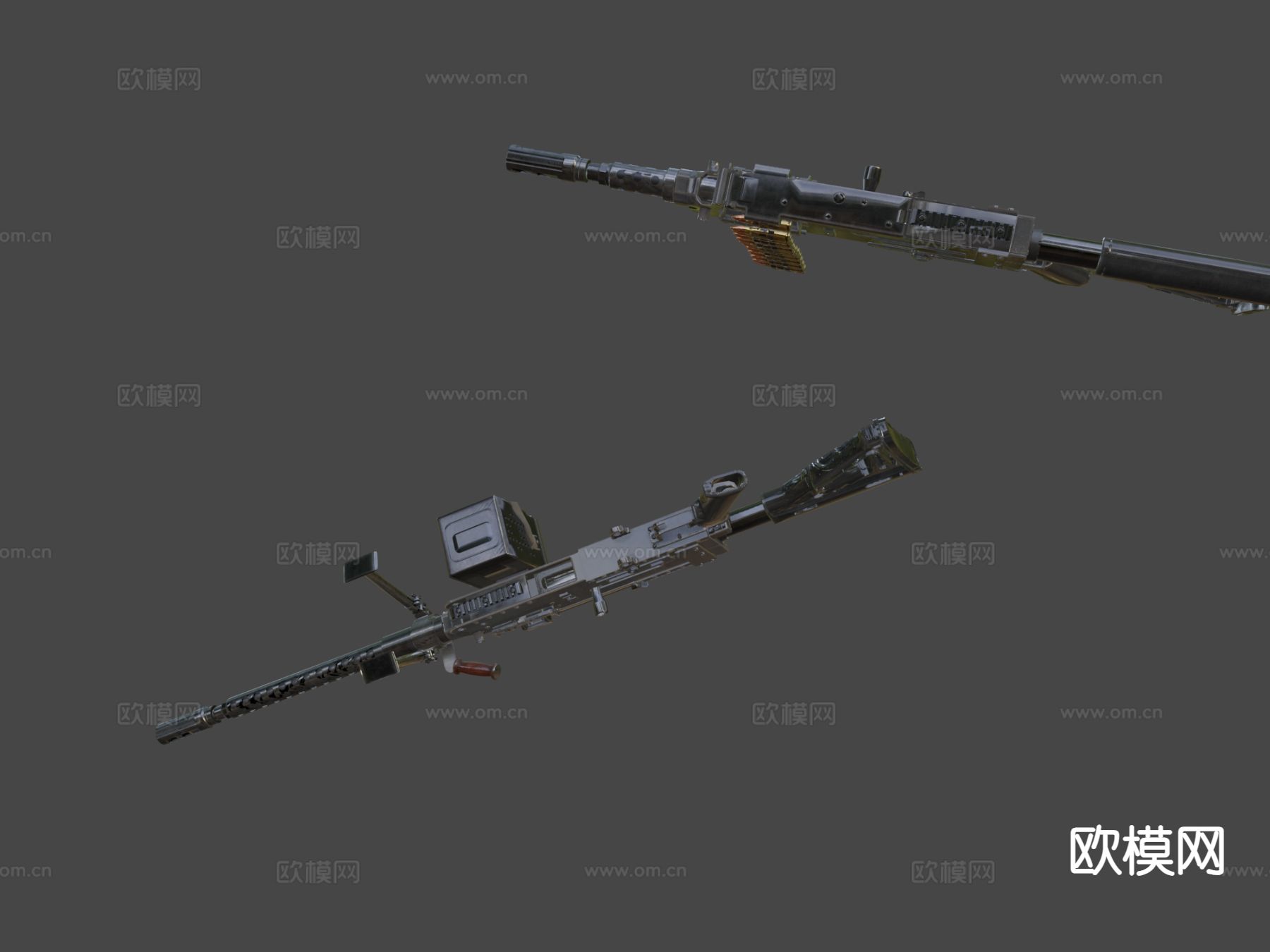 改装轻机枪 枪支 枪械su模型下载（渲染图7）