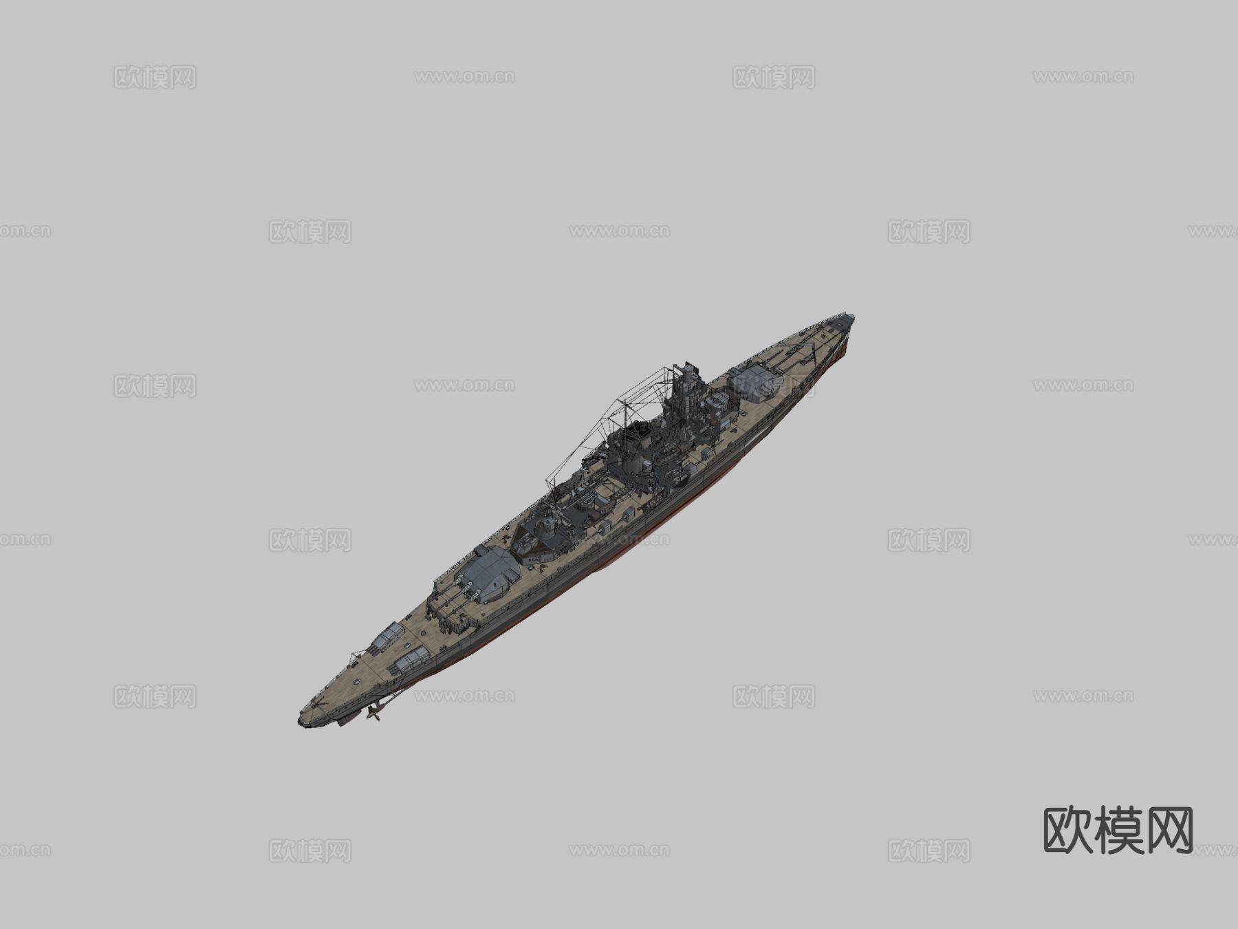 船巡逻舰su模型下载（渲染图3）