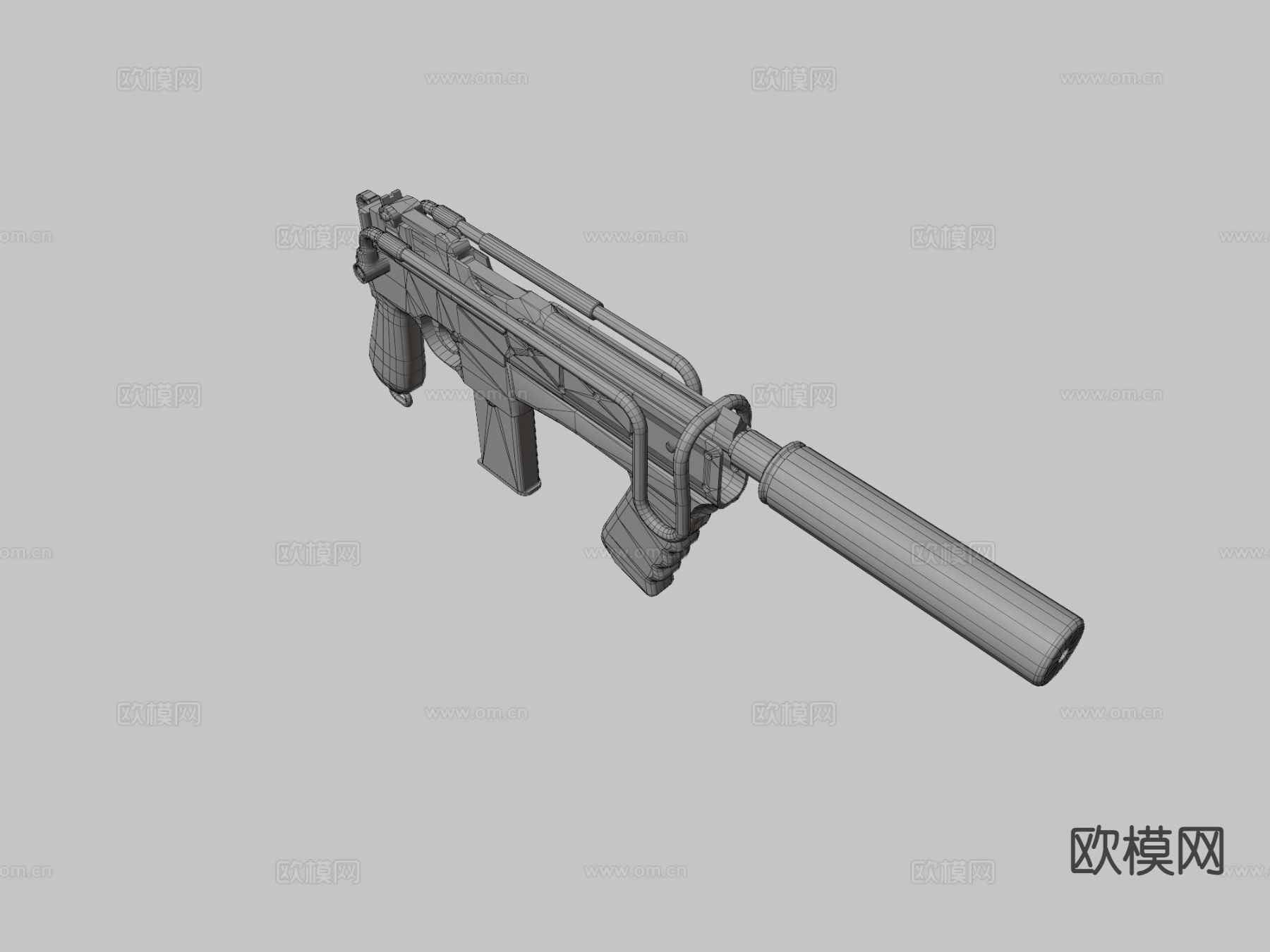 毛瑟M712突击卡宾枪su模型下载（渲染图4）