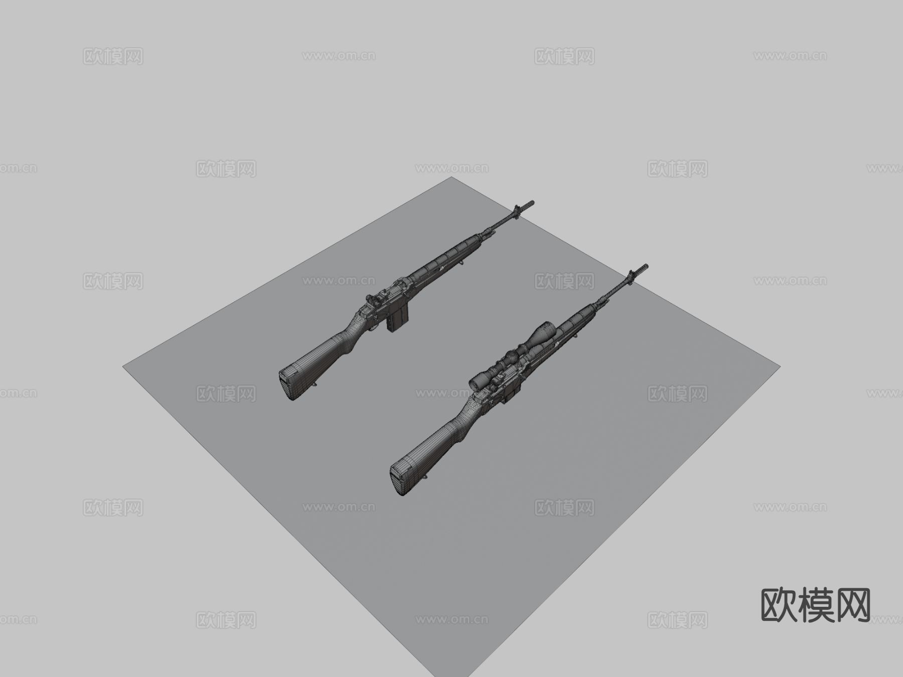 步枪 枪支 枪械su模型下载（渲染图3）