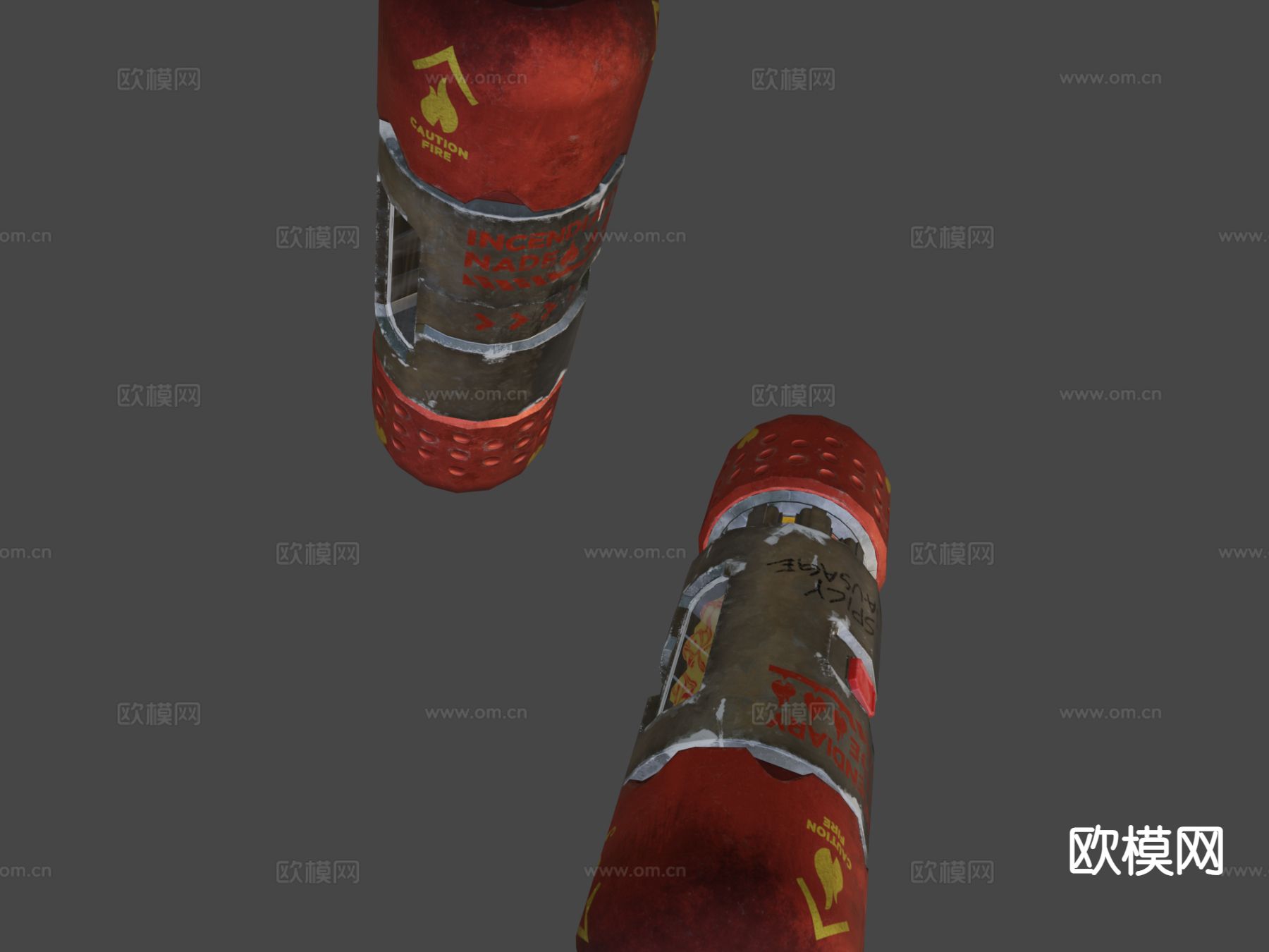 铝热剂手榴弹su模型下载（渲染图6）