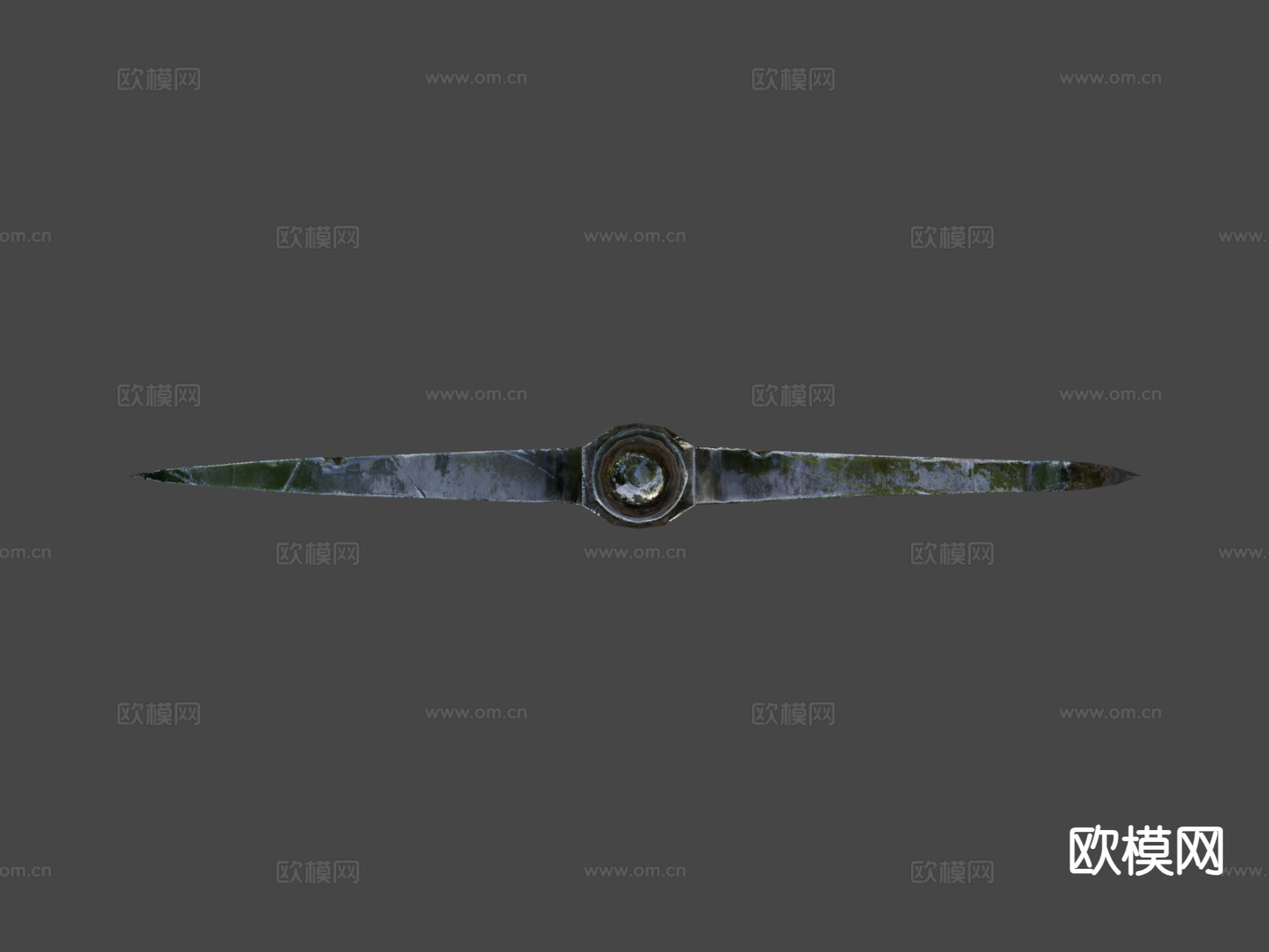屠龙斧 战斧 游戏道具su模型下载（渲染图3）