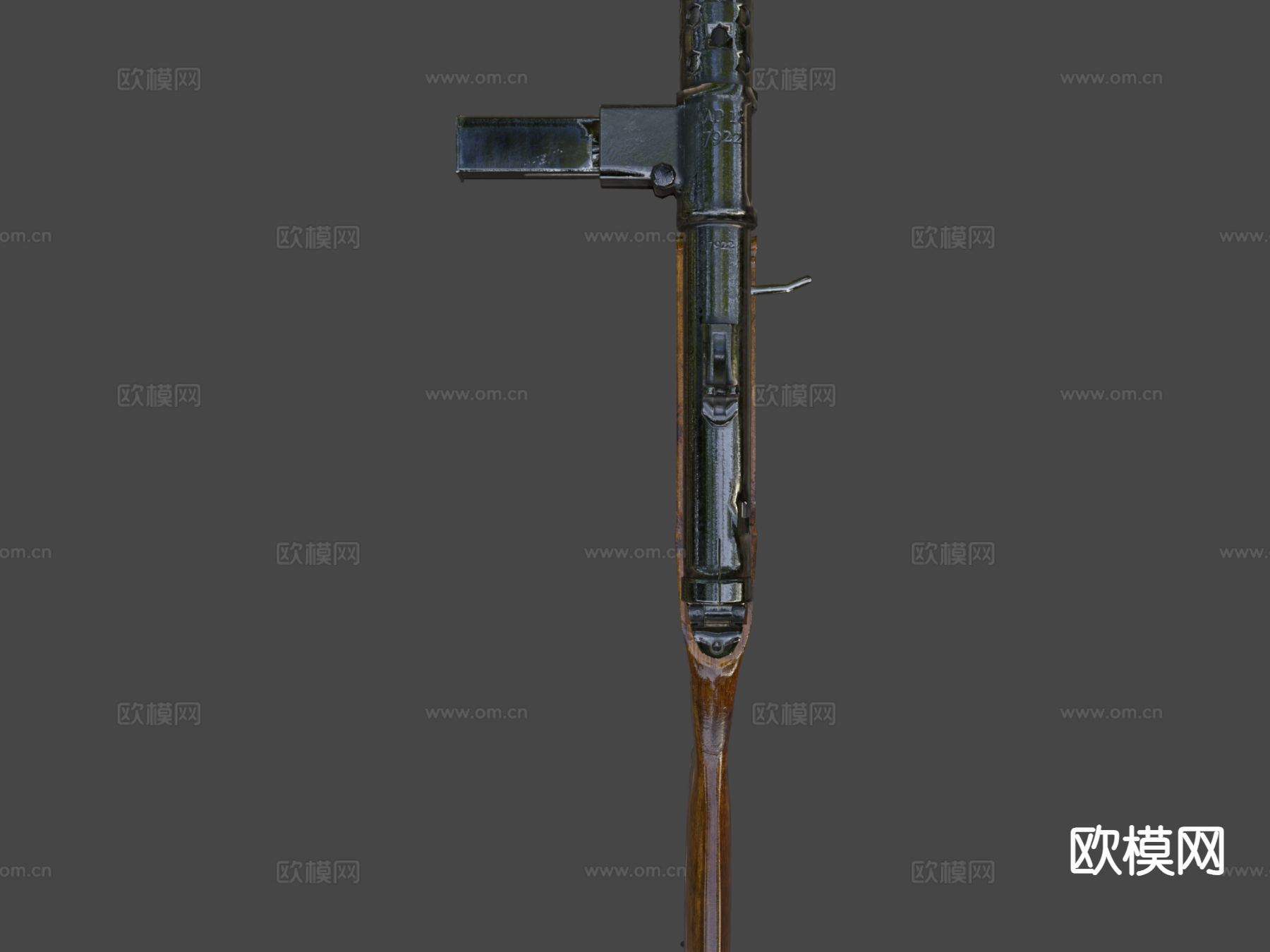 德国冲锋枪 枪支 枪械su模型下载（渲染图5）