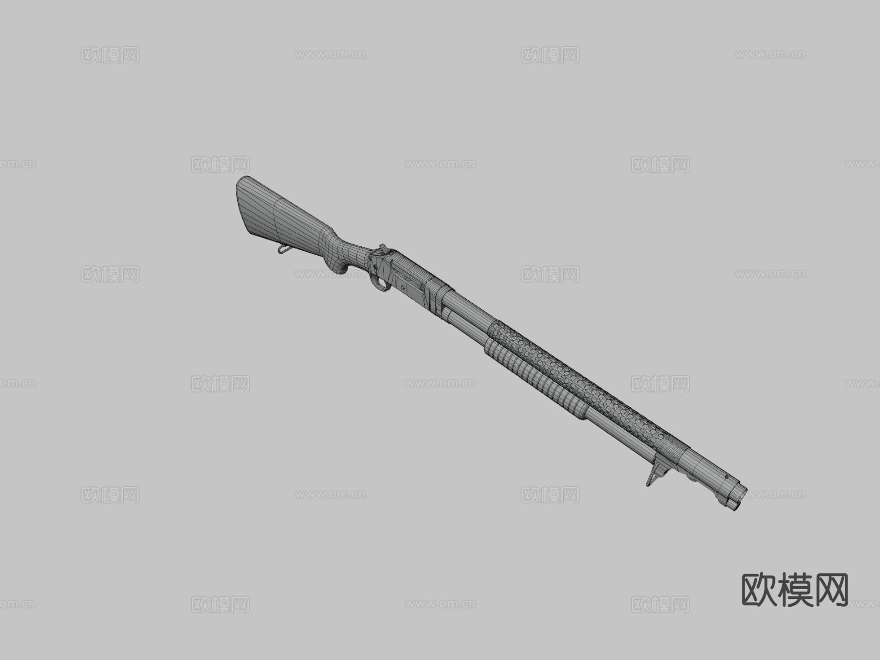 霰弹枪 枪支 枪械su模型下载（渲染图3）