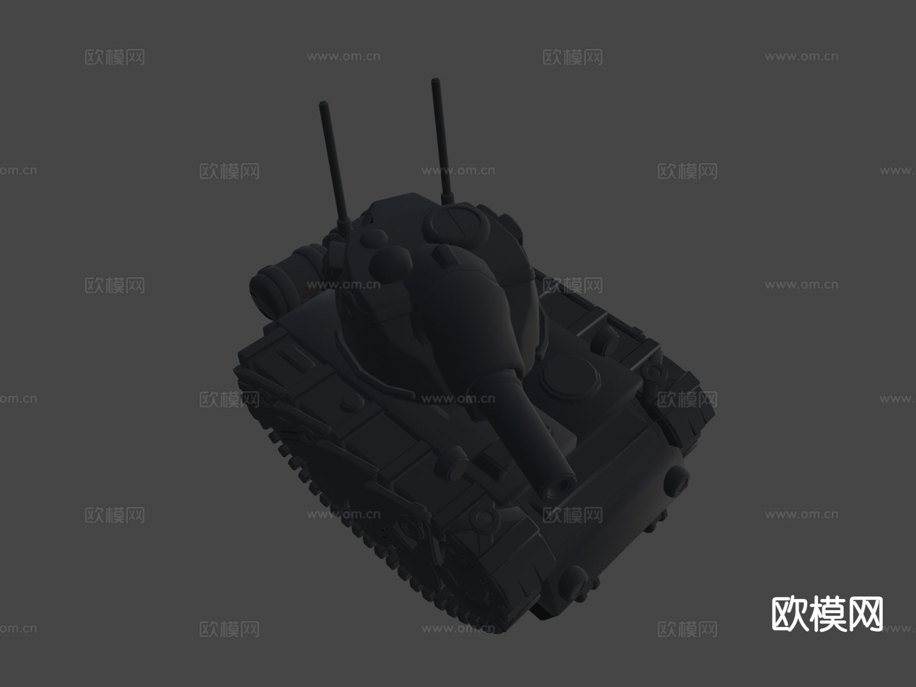 沙漠坦克su模型下载（渲染图7）