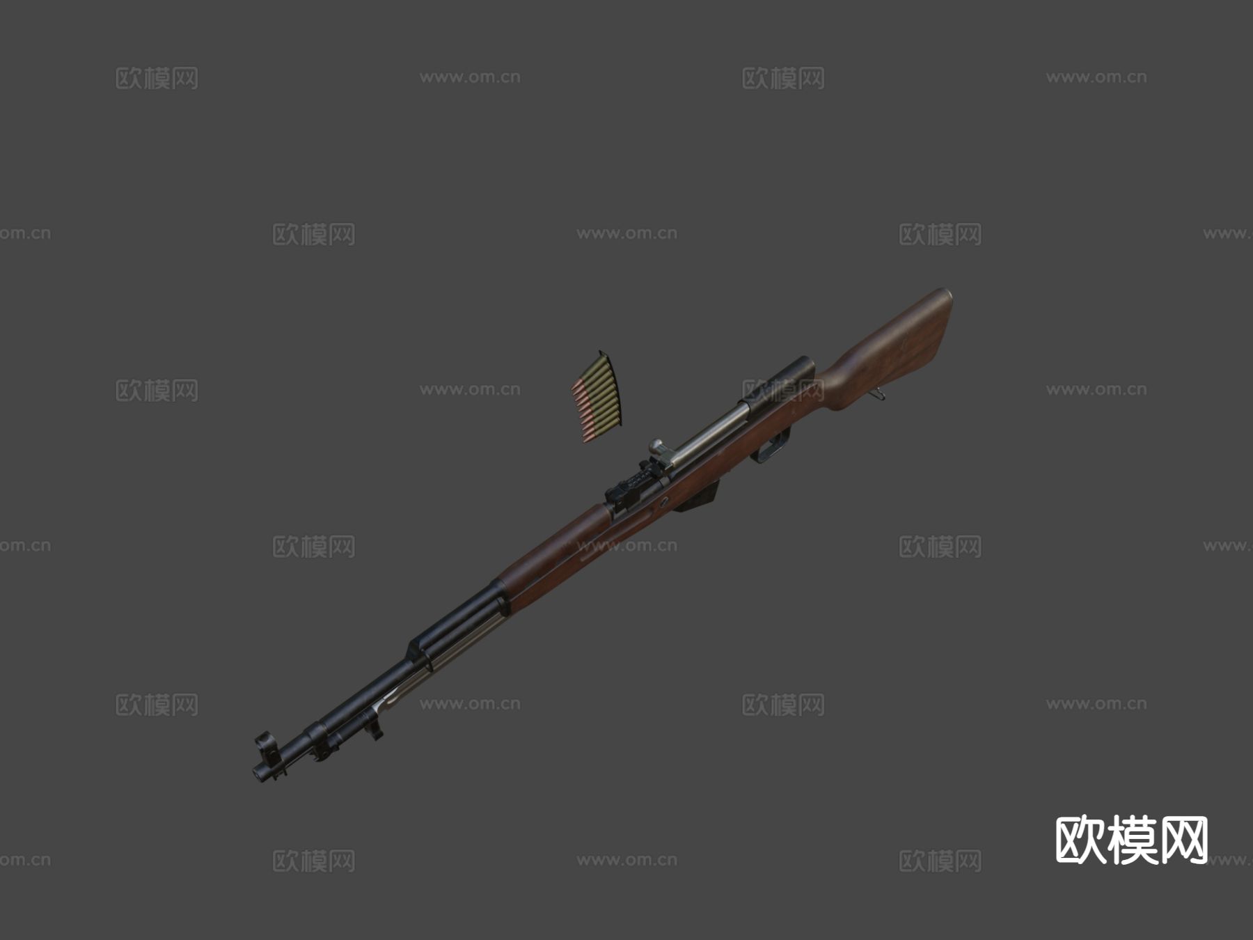 俄罗斯SKS步枪su模型下载（渲染图7）