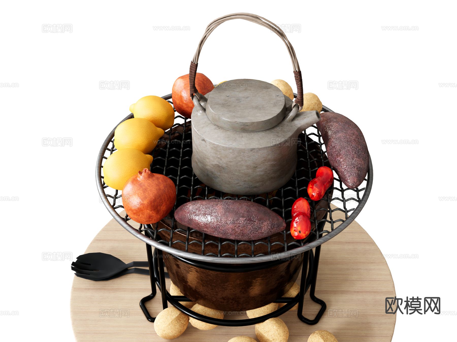 食物 美食 红薯 红枣 围炉煮茶su模型下载（渲染图2）