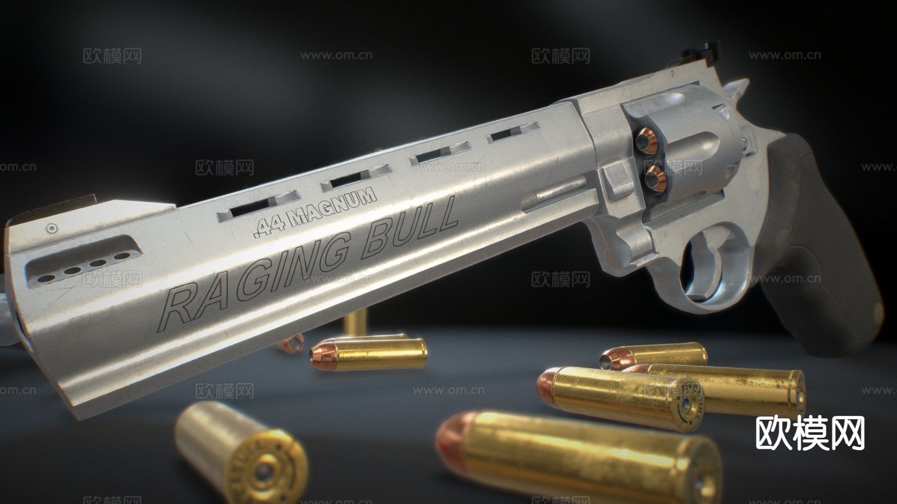 左轮手枪 枪支 枪械su模型下载（渲染图2）