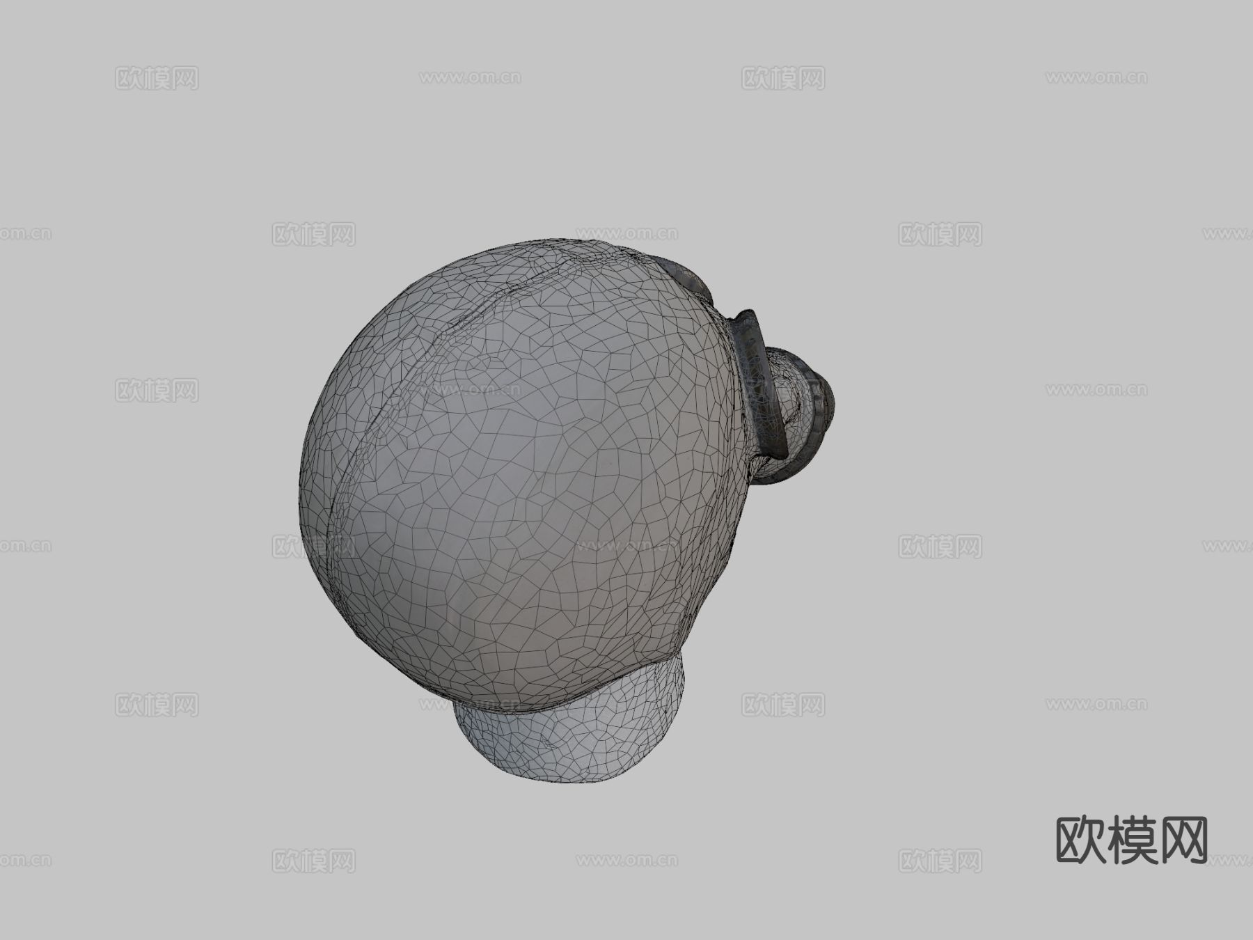 苏联防毒面具su模型下载（渲染图1）