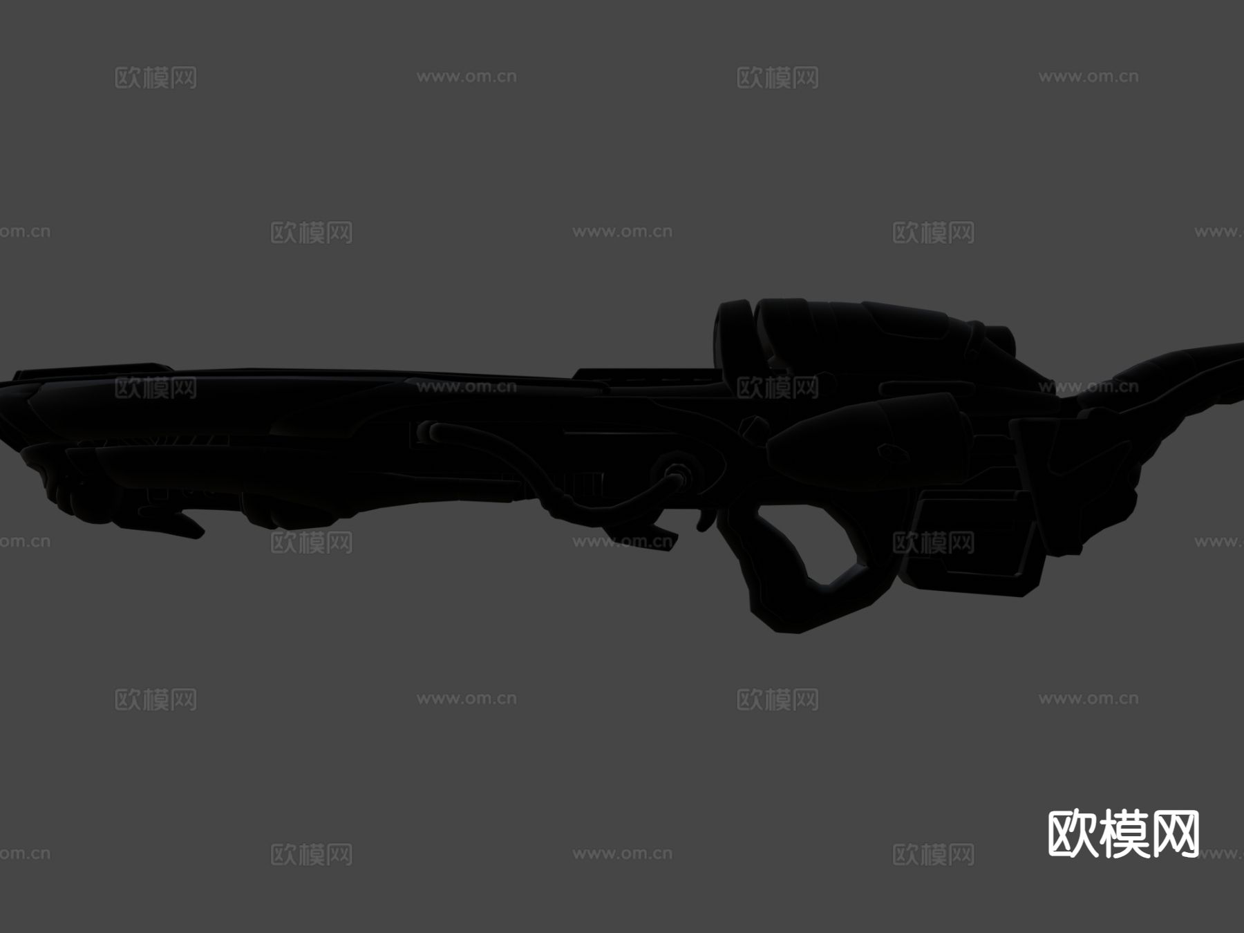 科幻温彻斯特枪su模型下载（渲染图7）