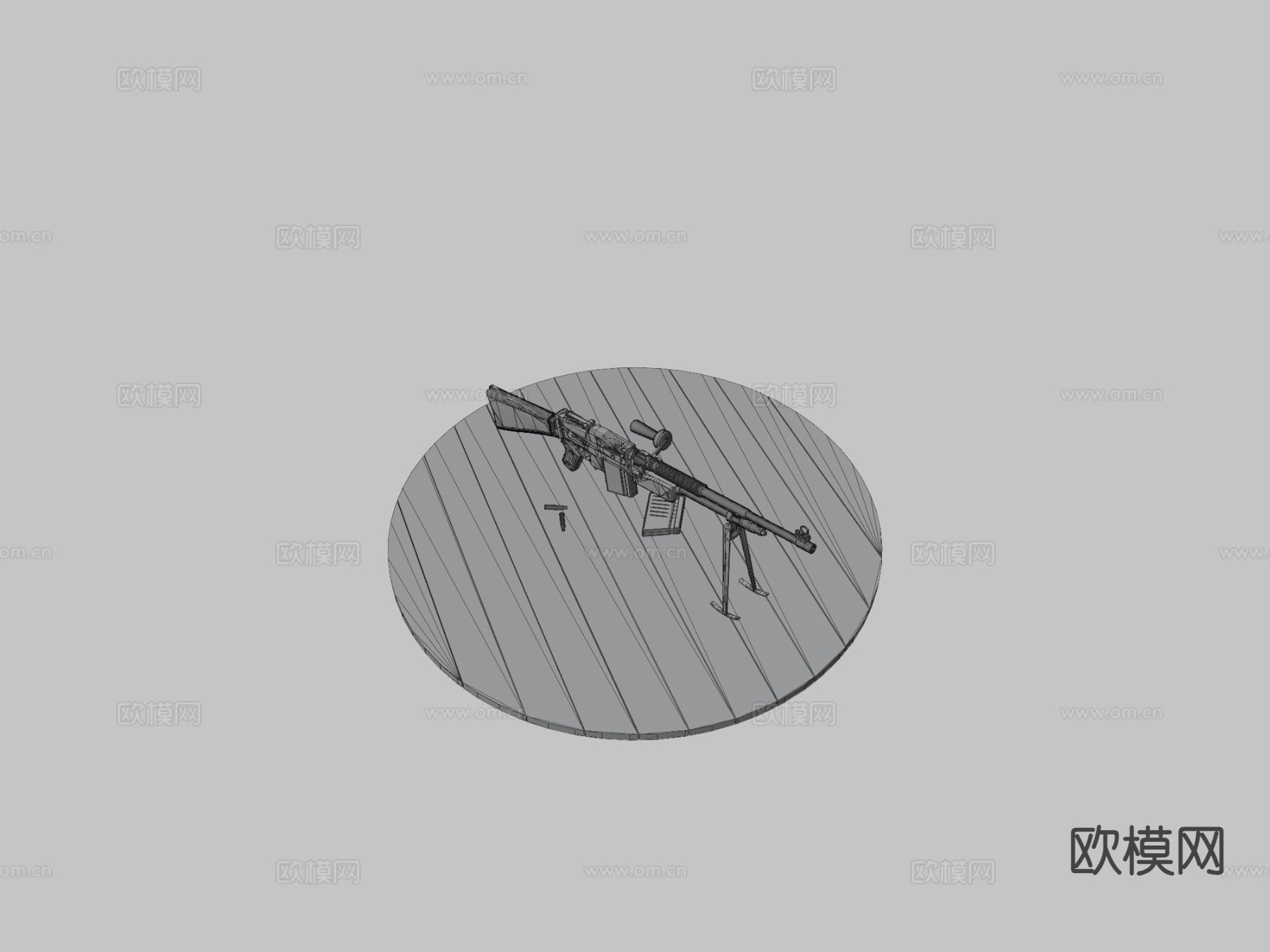 轻机枪 枪支 枪械su模型下载（渲染图3）