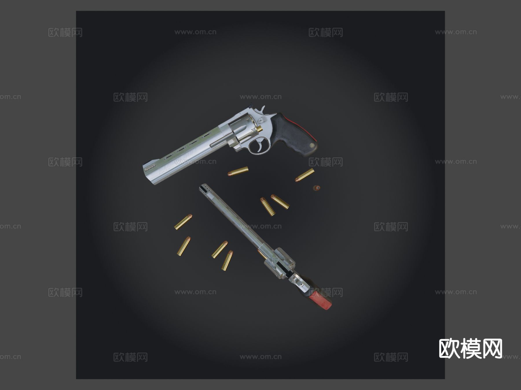 左轮手枪 枪支 枪械su模型下载（渲染图7）