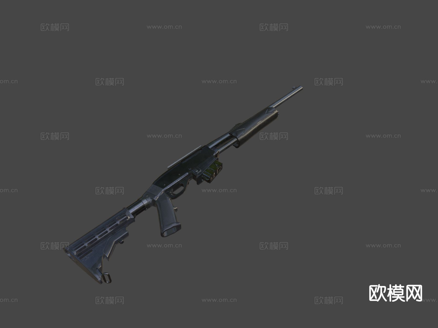 警察卡宾枪 枪支 枪械su模型下载（渲染图7）