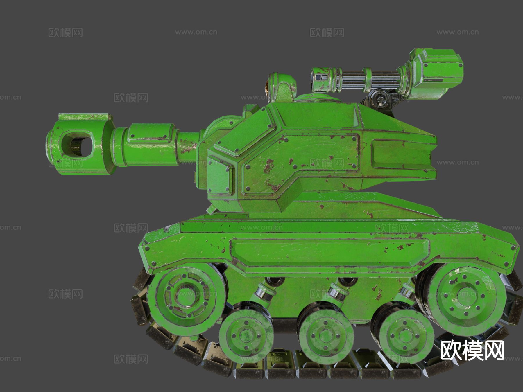 迷你坦克 履带车 装甲车su模型下载（渲染图6）