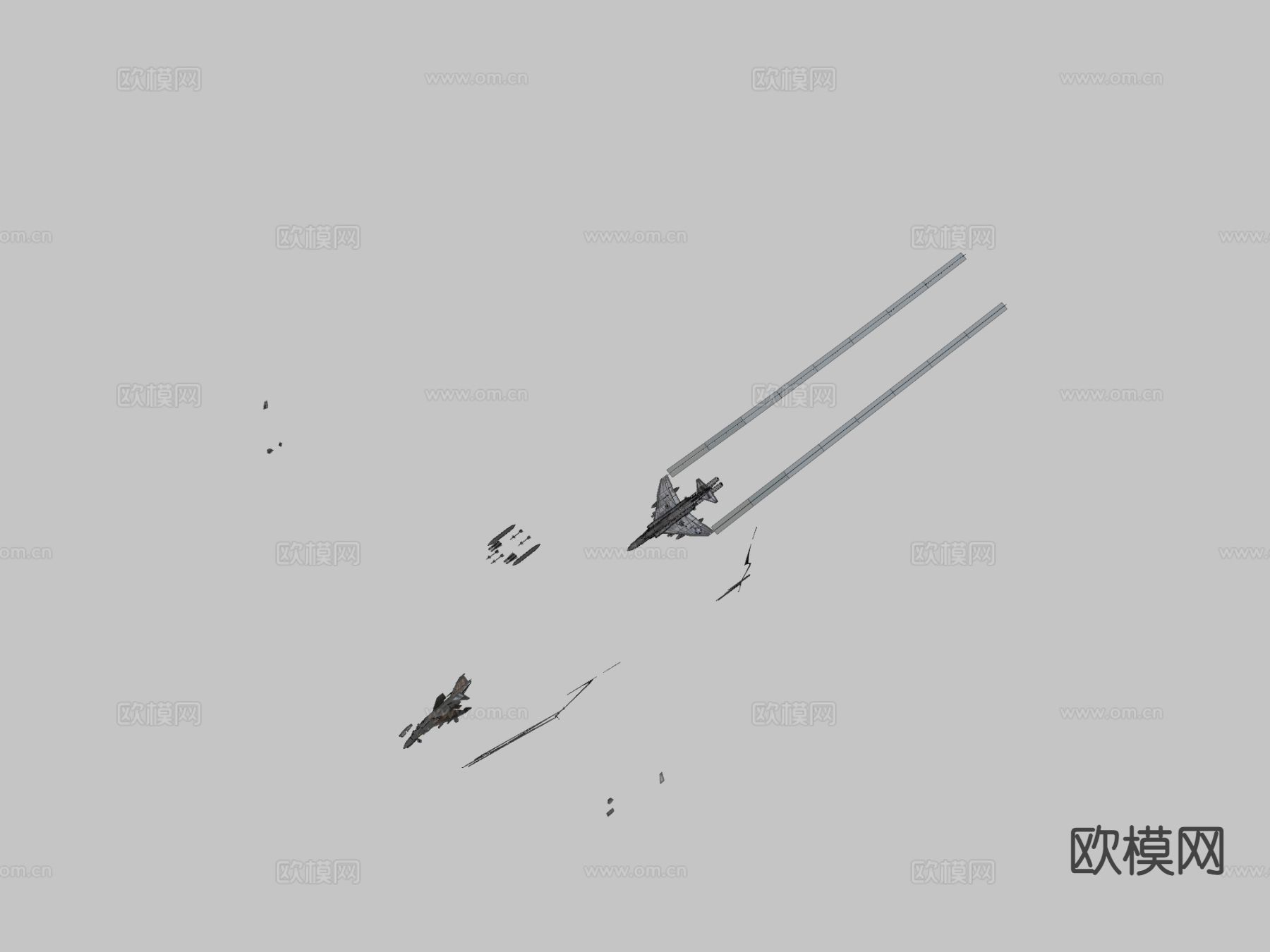 魅影战斗机 轰炸机su模型下载（渲染图3）