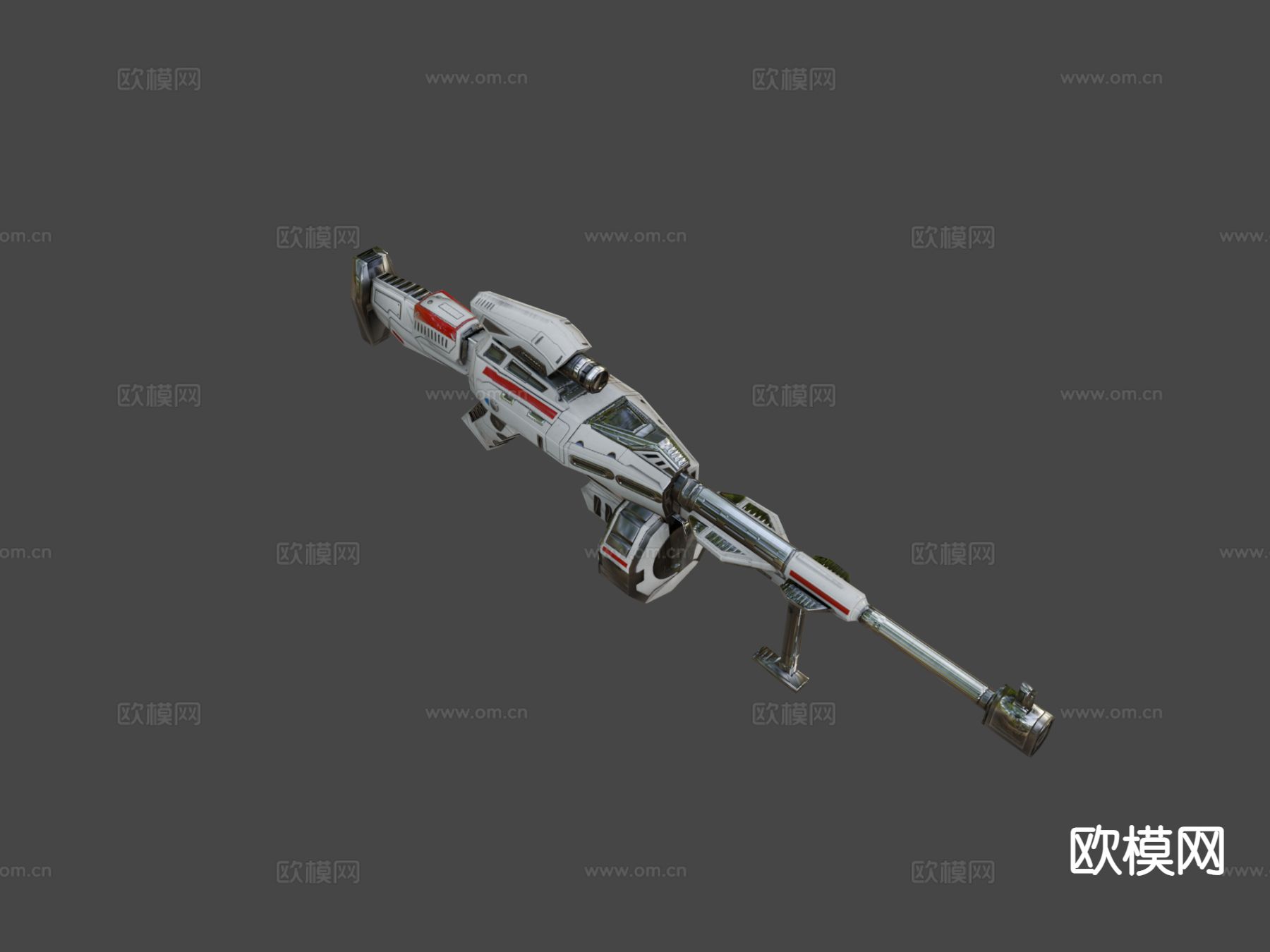 狙击步枪su模型下载（渲染图6）