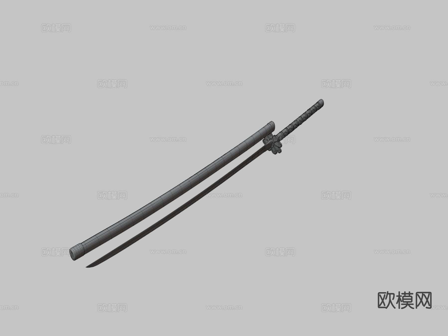 日本短刀 刀刃 武器su模型下载（渲染图3）