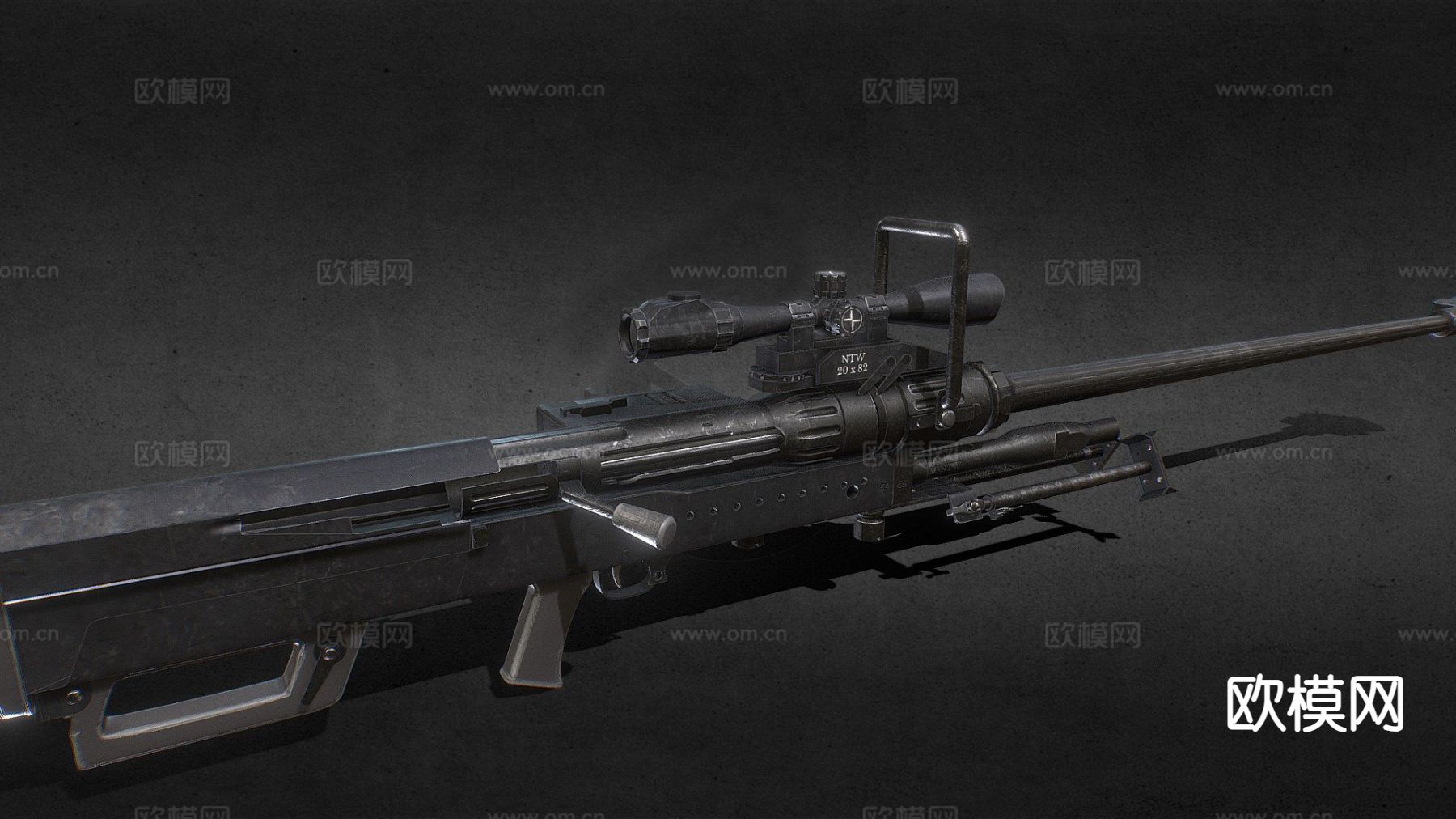 MW阻击枪su模型下载（渲染图2）