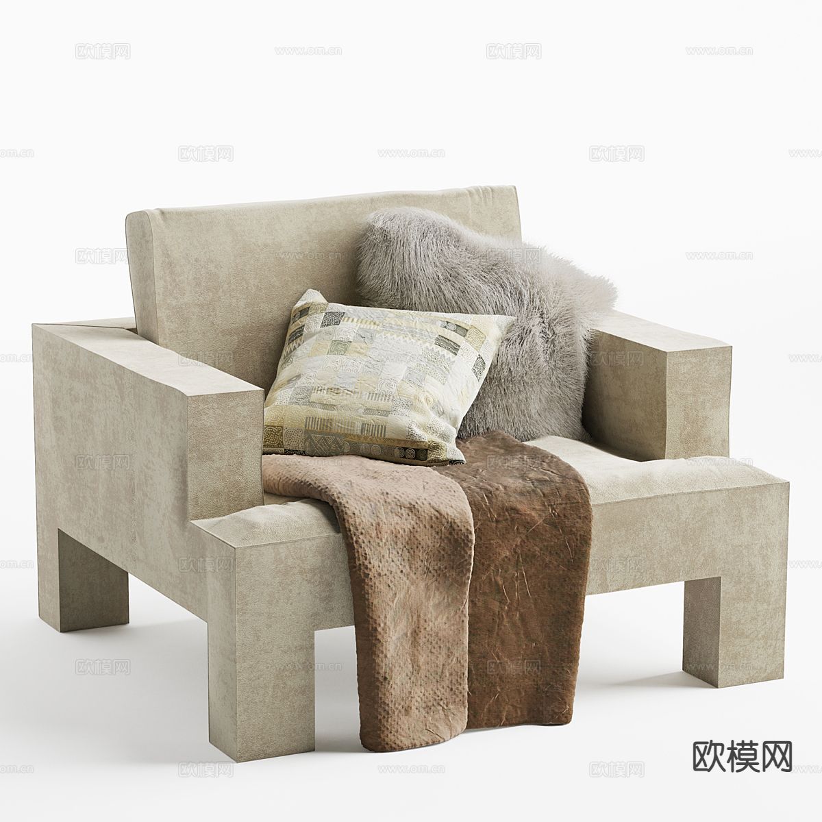 Alto Piano休闲椅 沙发椅3d模型下载