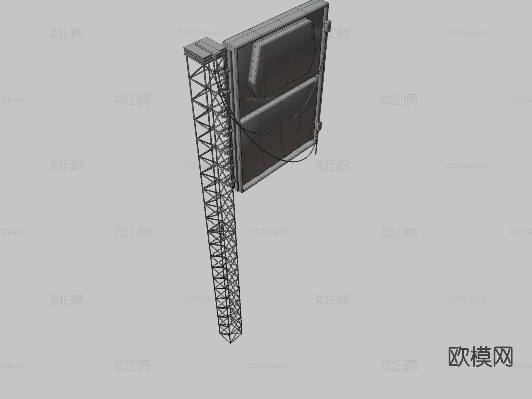 PBR 末日后标志 导视牌 标识牌su模型下载（渲染图3）