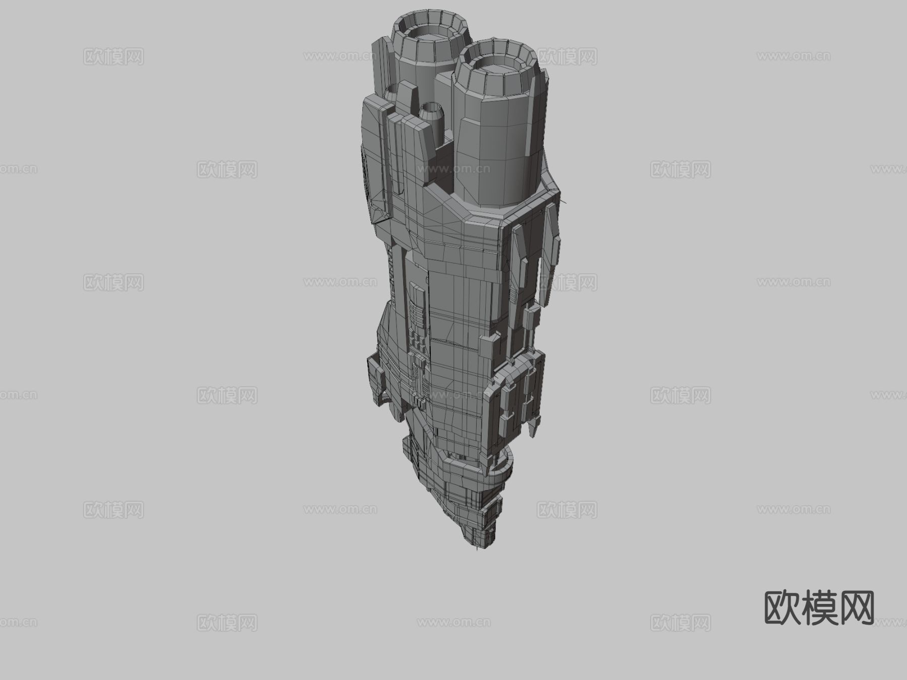 太空重型巡洋舰su模型下载（渲染图3）