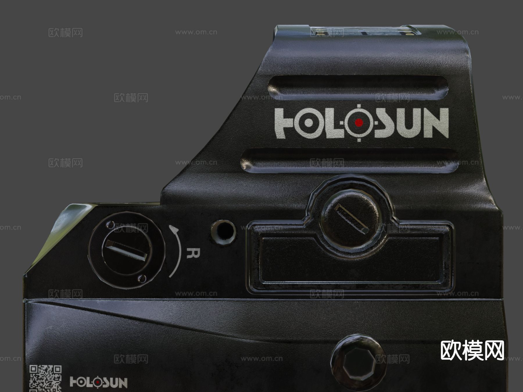 红点瞄准镜su模型下载（渲染图5）