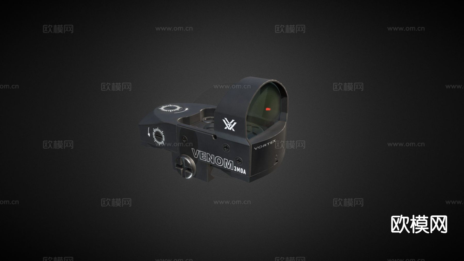 红点瞄准镜su模型下载（渲染图2）