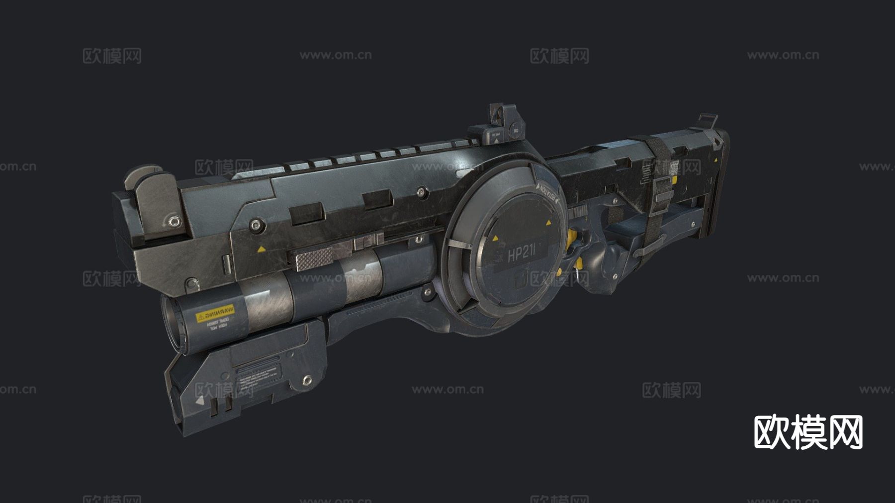 爆发加农炮su模型下载（渲染图2）