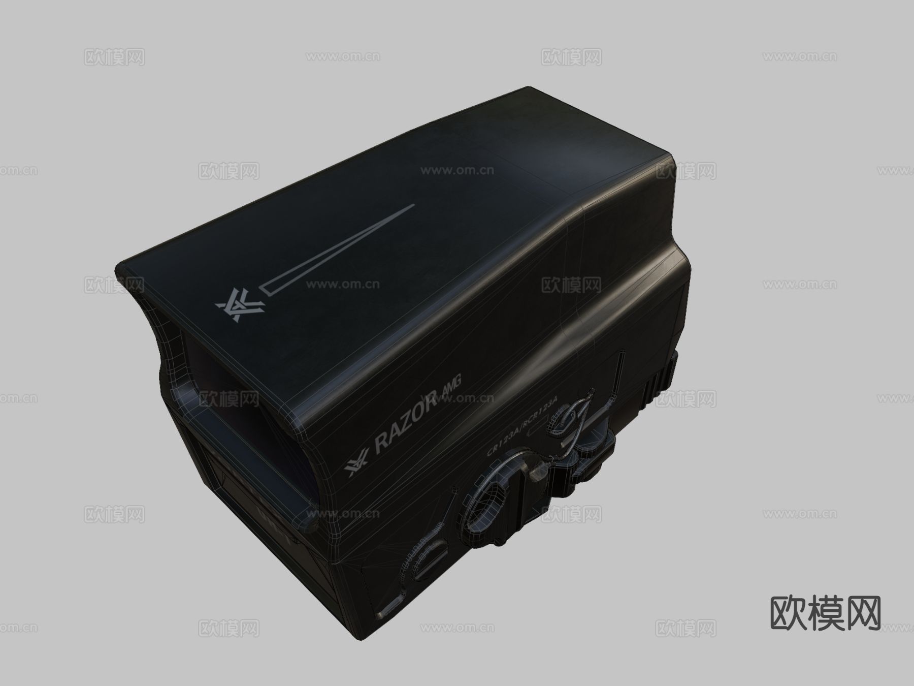 旋涡红点 瞄准器su模型下载（渲染图1）