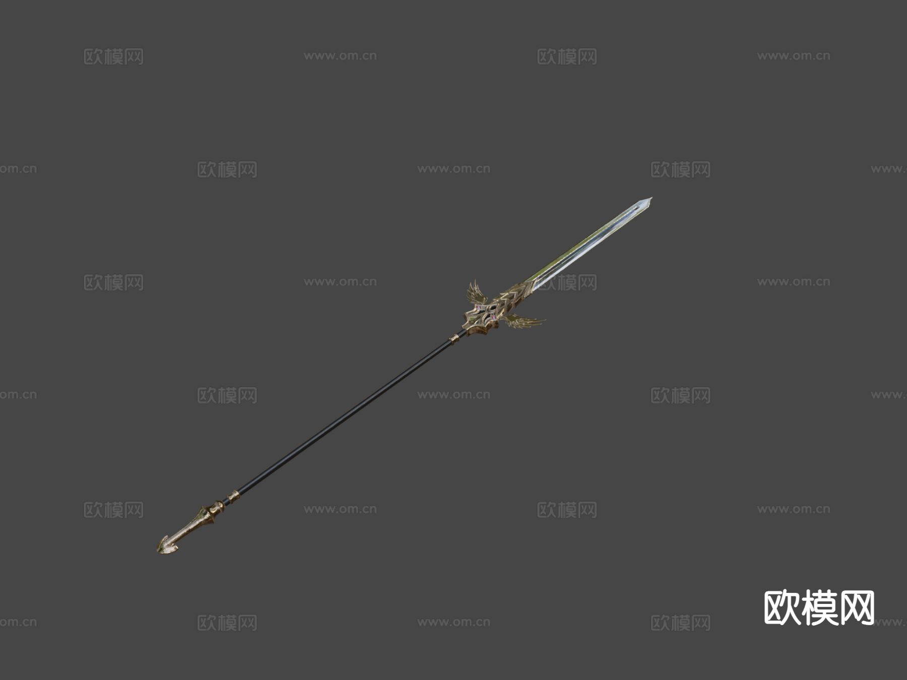 长矛su模型下载（渲染图4）