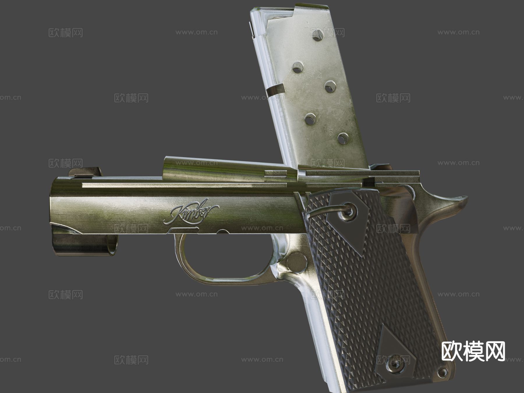 金伯微型手枪su模型下载（渲染图7）